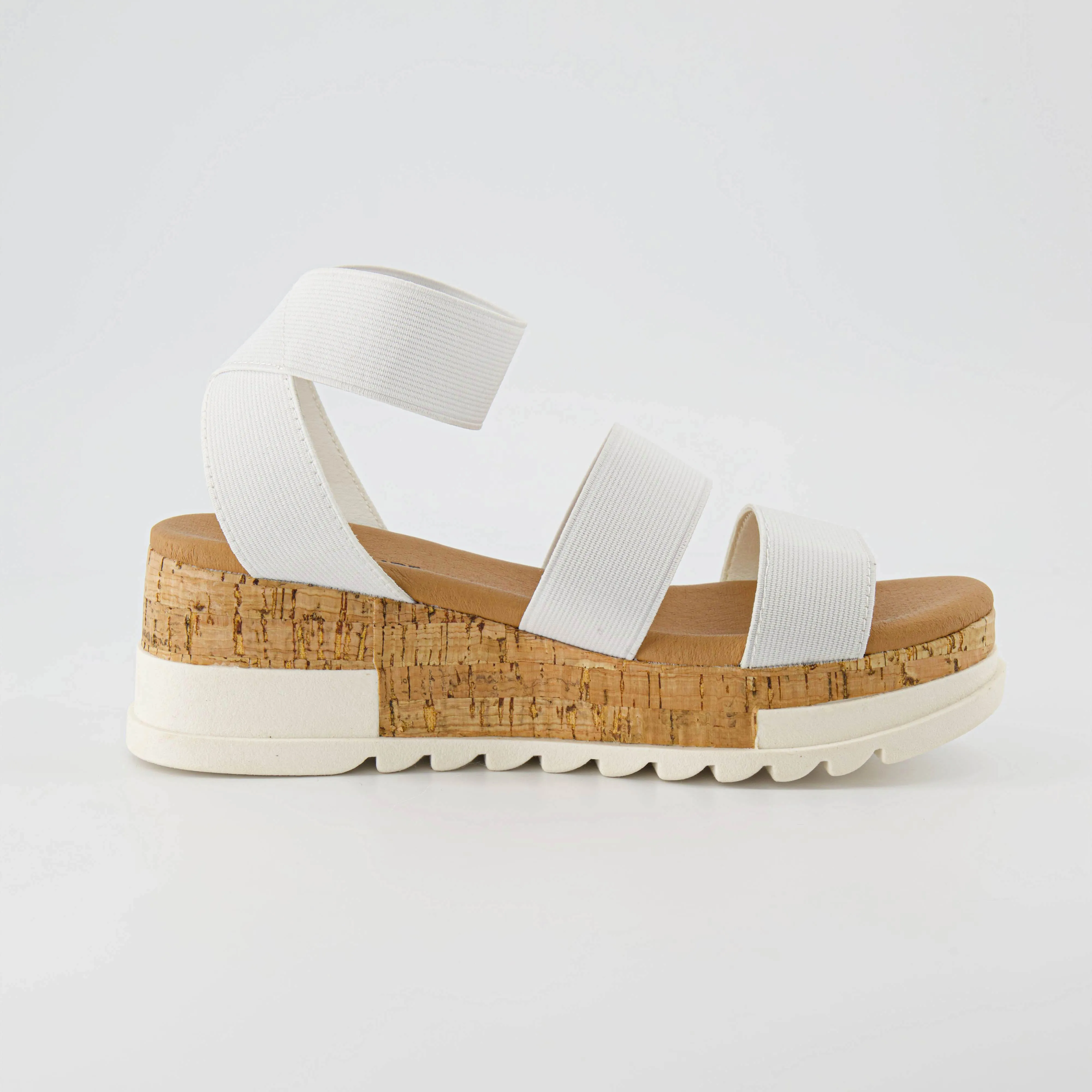 Naomi Stretch Cork Wedge Sandal