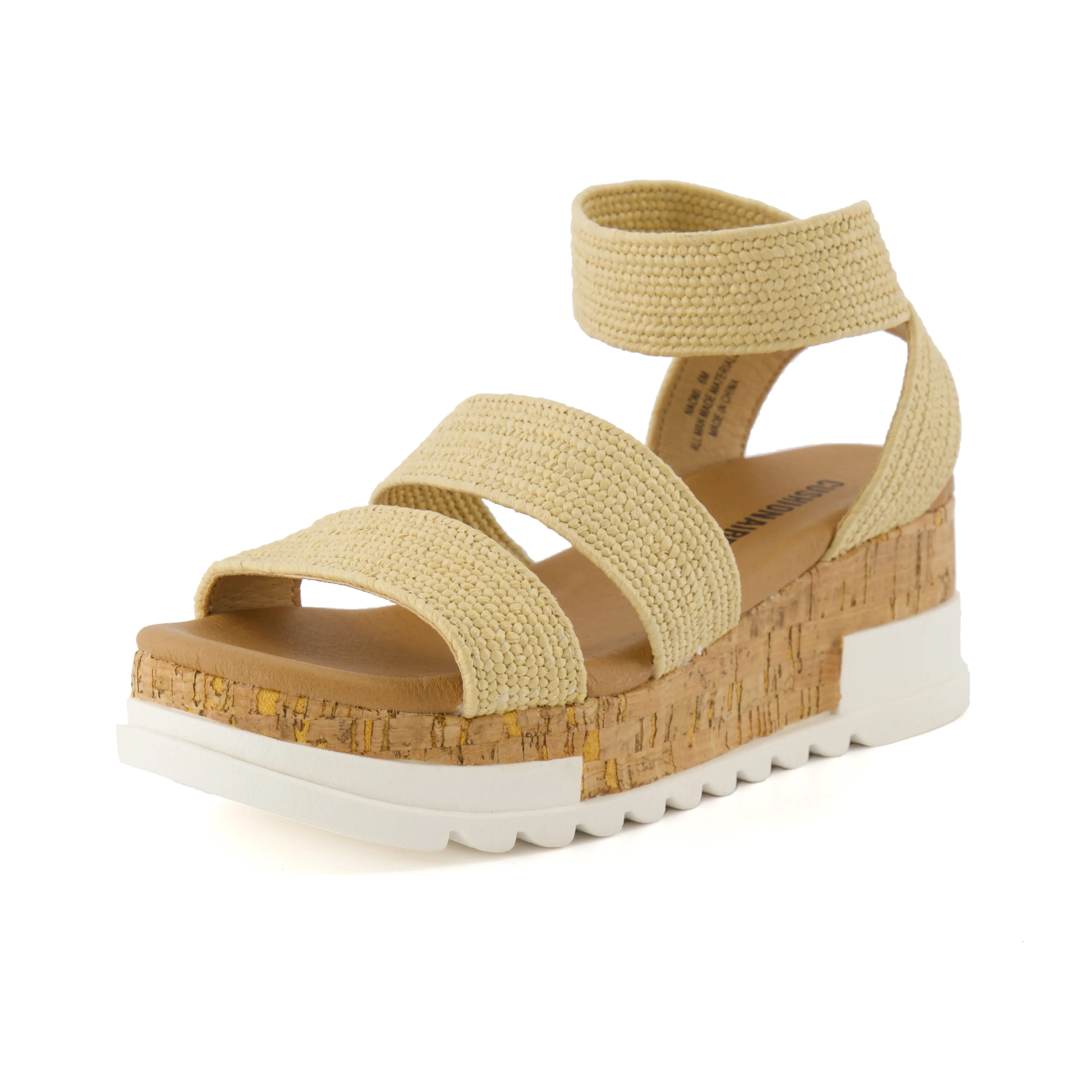 Naomi Stretch Cork Wedge Sandal