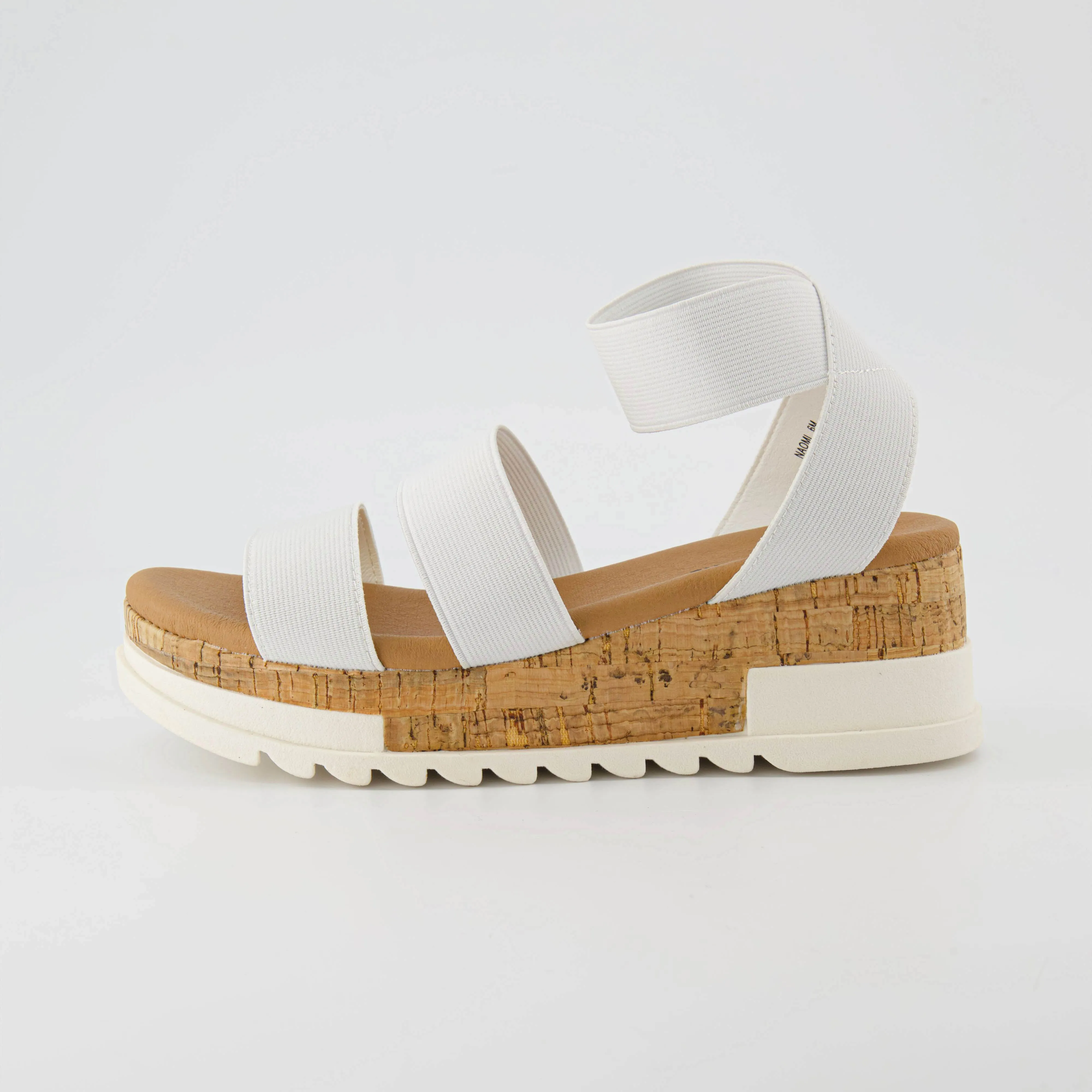 Naomi Stretch Cork Wedge Sandal