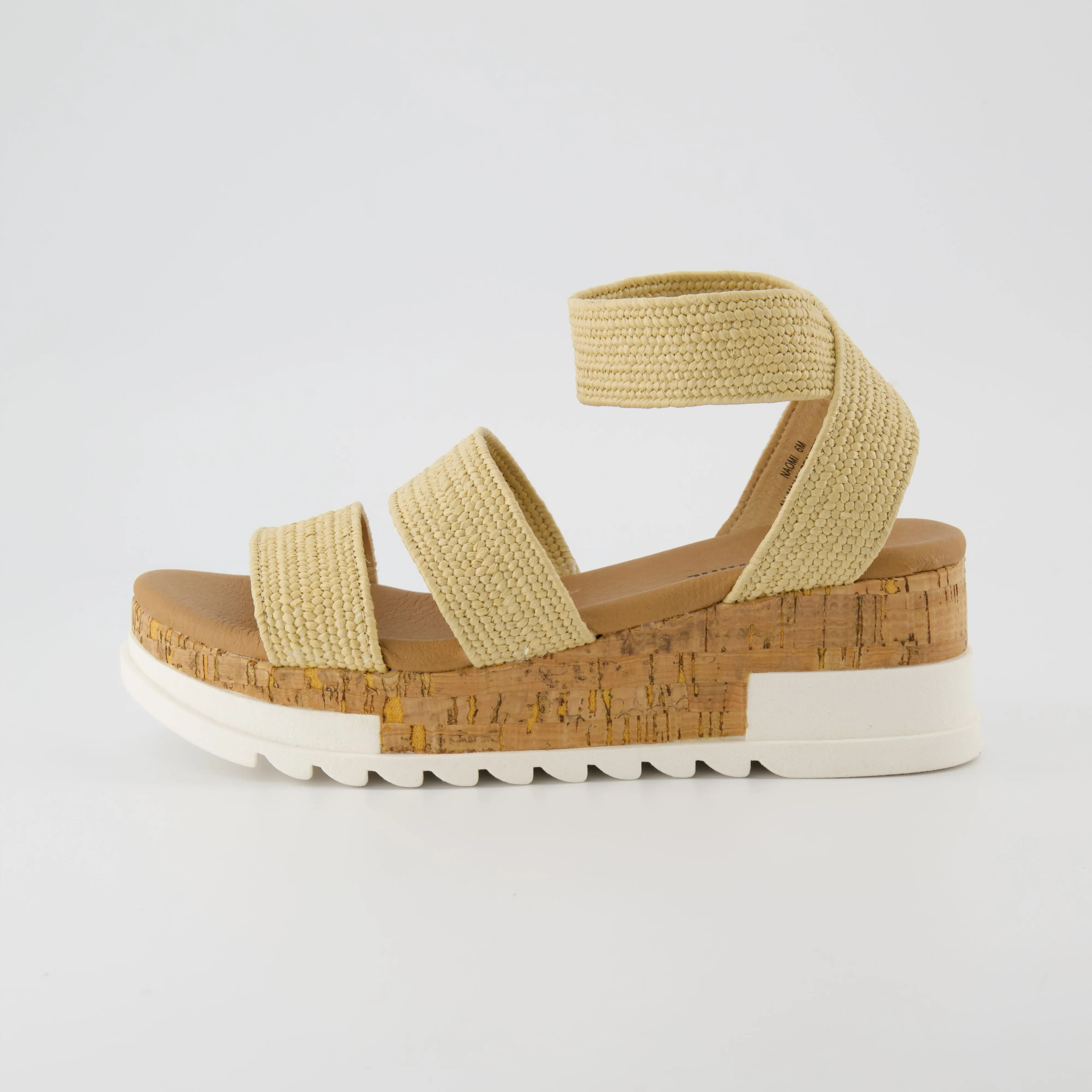 Naomi Stretch Cork Wedge Sandal