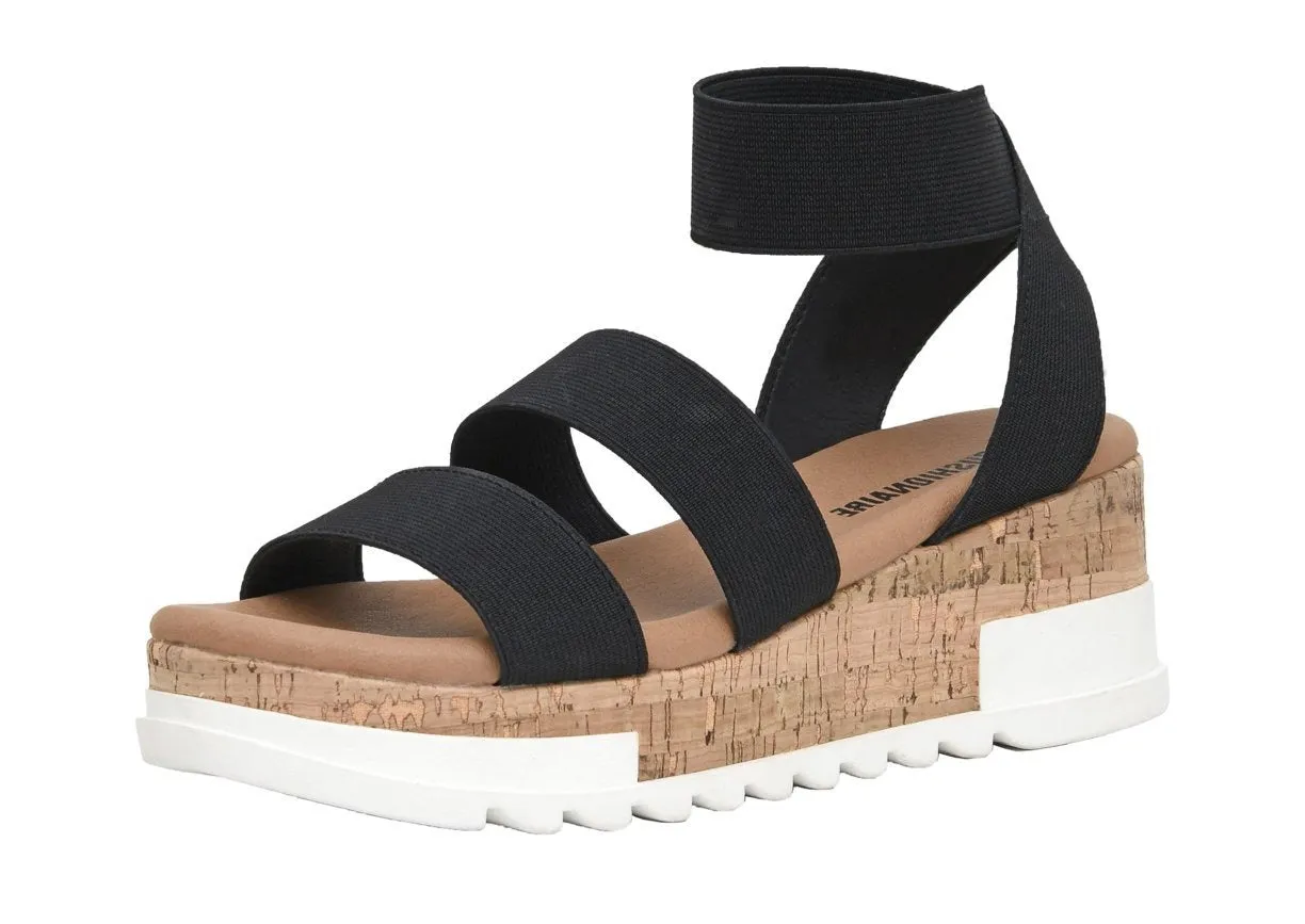 Naomi Stretch Cork Wedge Sandal