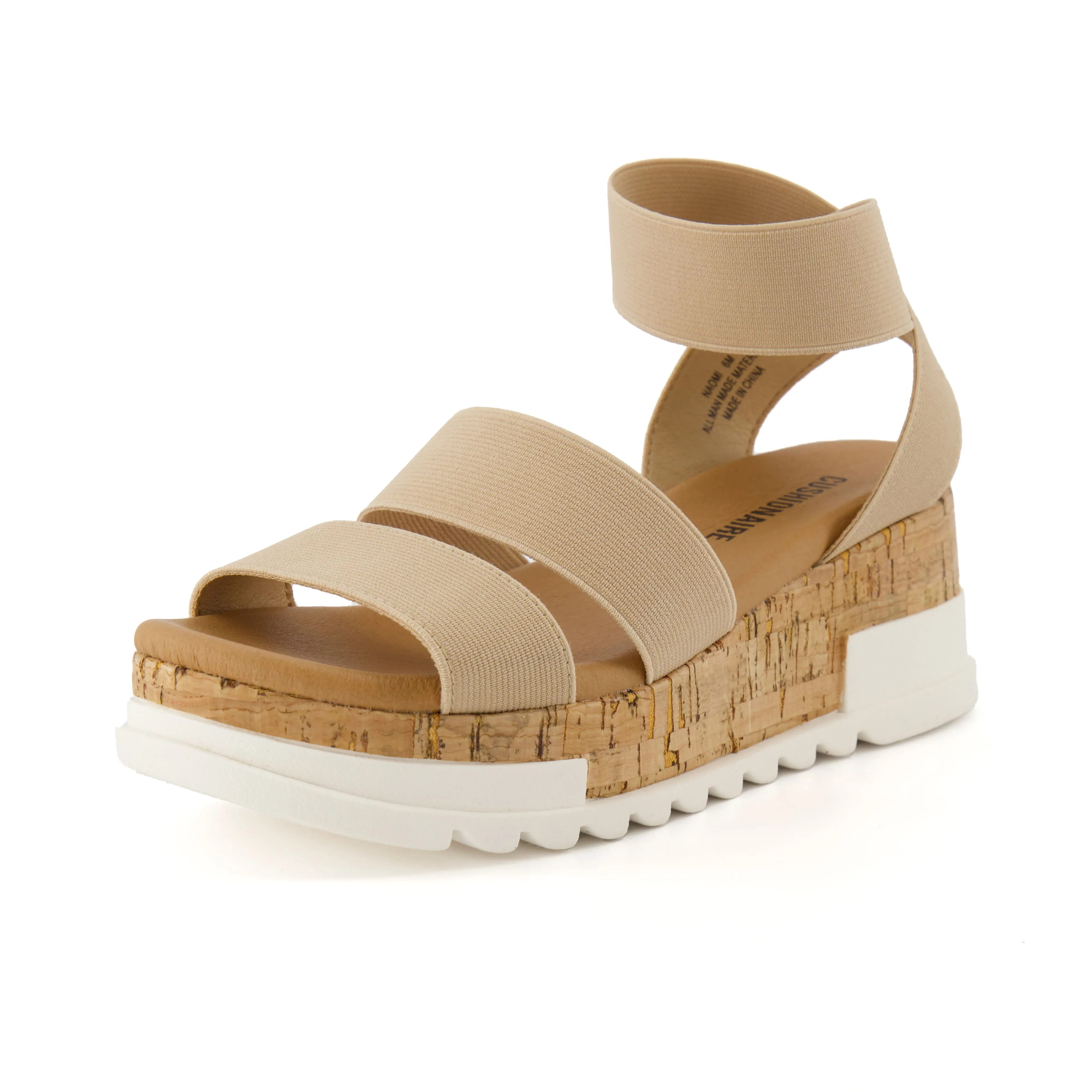 Naomi Stretch Cork Wedge Sandal