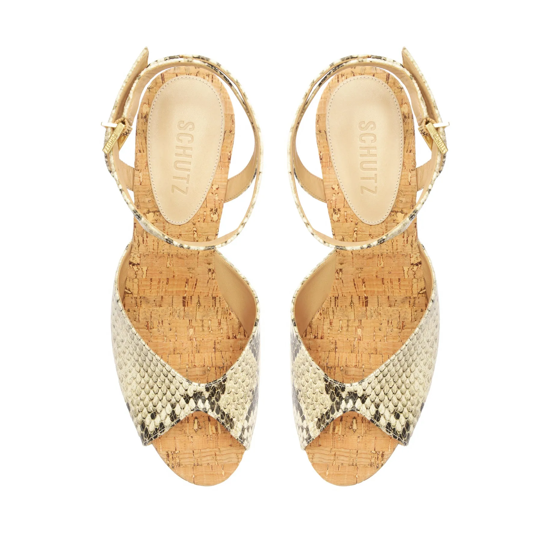 Neith Snake-Embossed Leather Sandal