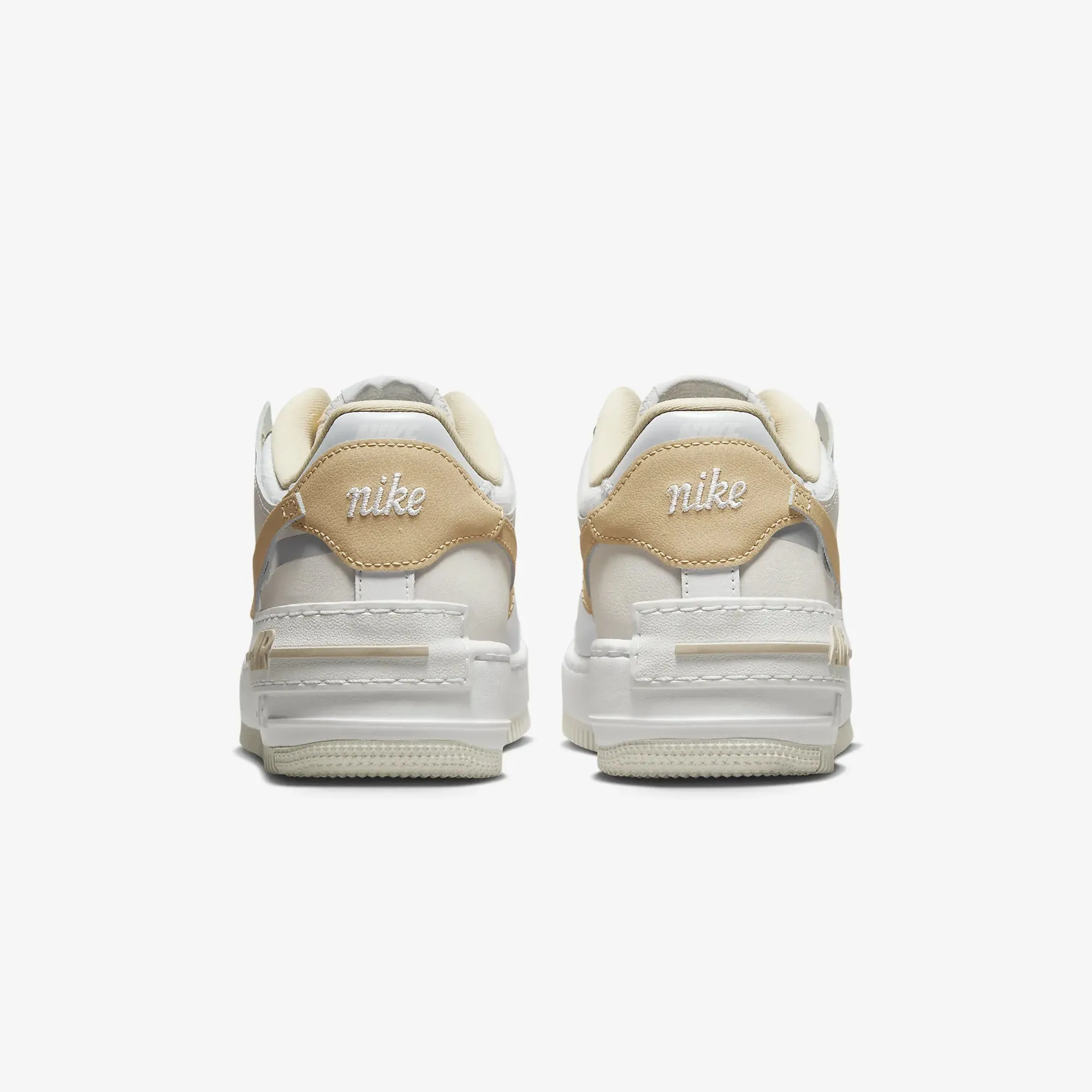 Nike | WMN'S AIR FORCE 1 SHADOW  { SUMMIT WHITE/SESAME-WOLF GREY