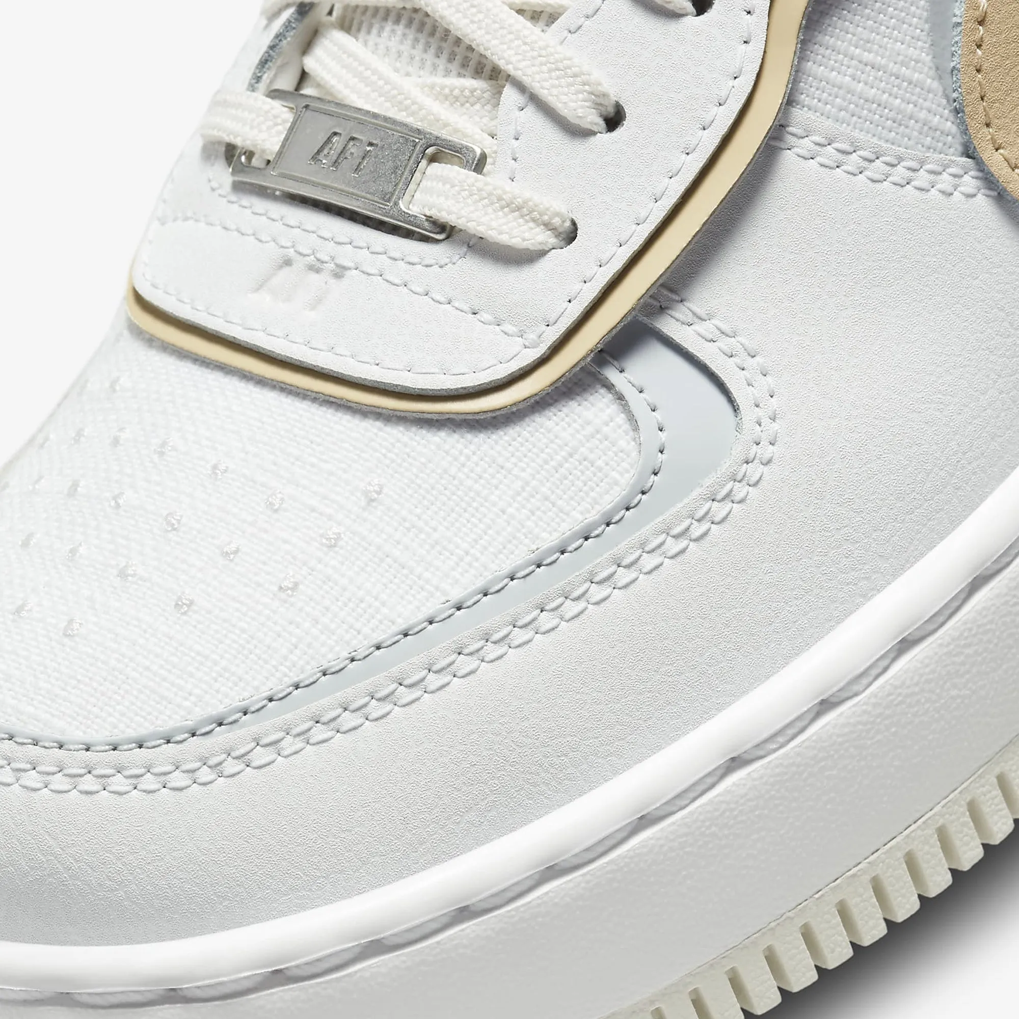 Nike | WMN'S AIR FORCE 1 SHADOW  { SUMMIT WHITE/SESAME-WOLF GREY