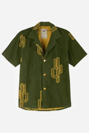 OAS Mezcal Cuba Terry Short Sleeve Shirt in Green