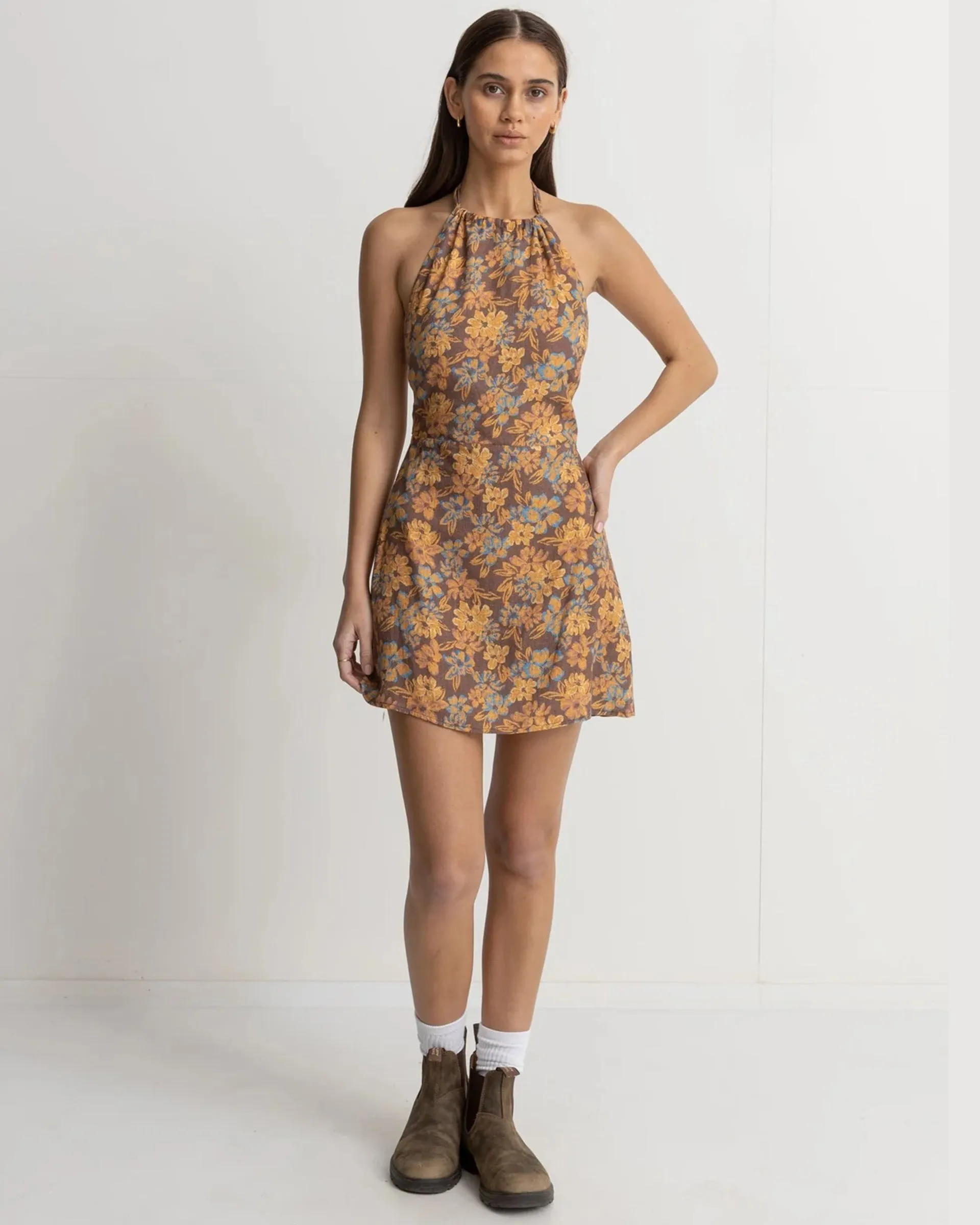 Oasis Floral Halter Mini Dress