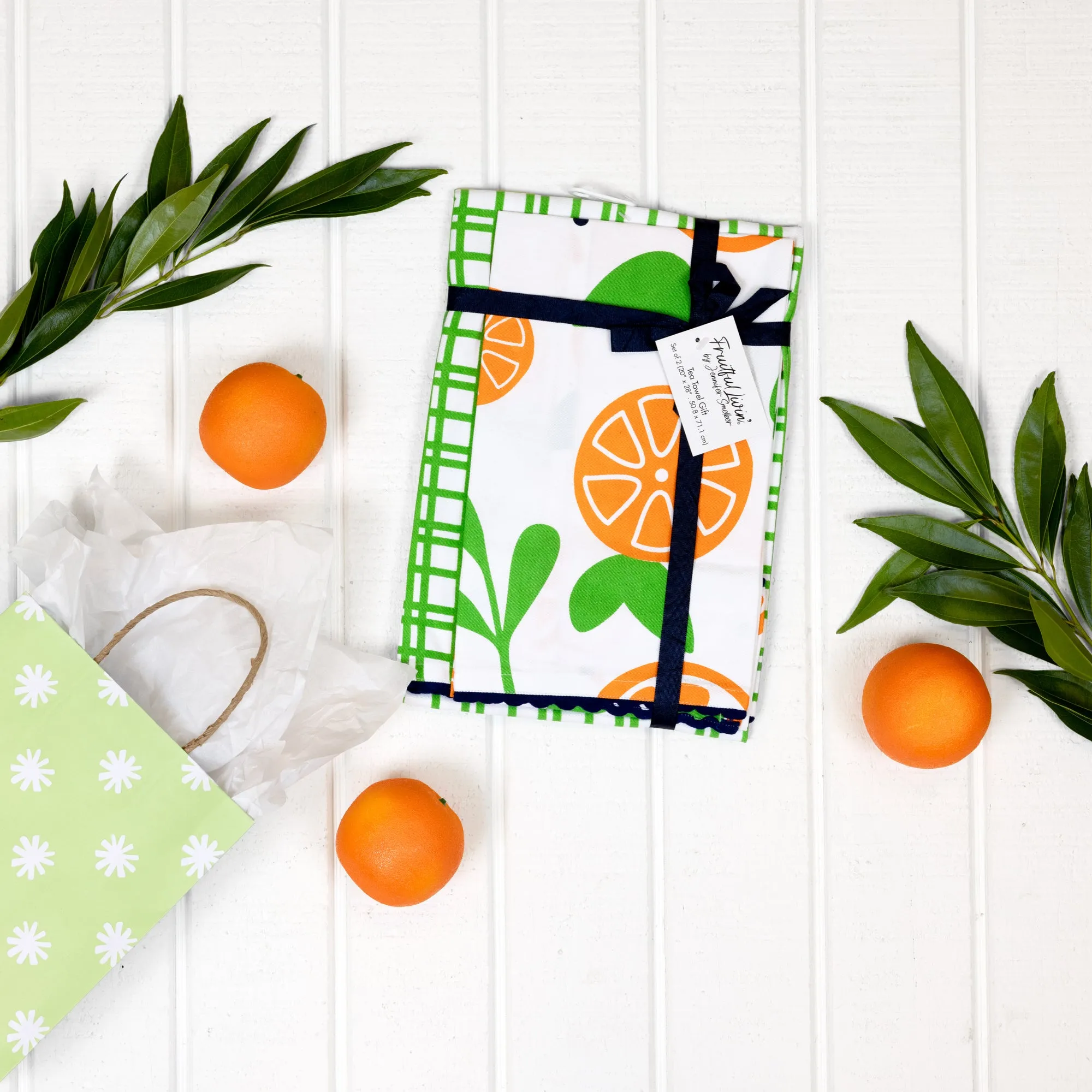 Oranges Tea Towel Gift Set (2 - 20" x 28")