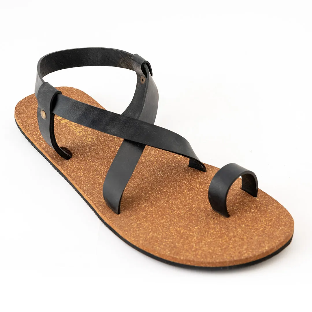 Paaduks Sko Slingback Brown Cork Sandals for Men