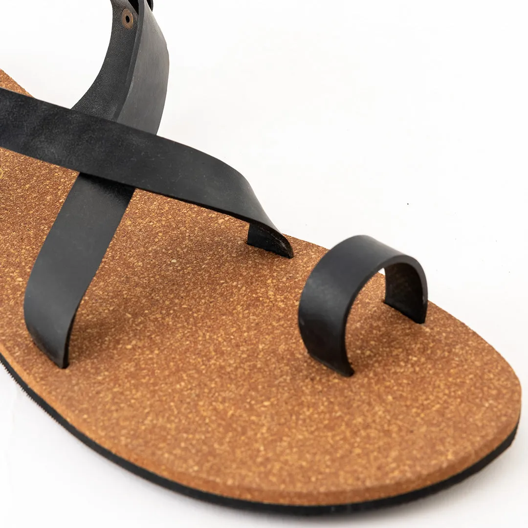 Paaduks Sko Slingback Brown Cork Sandals for Men