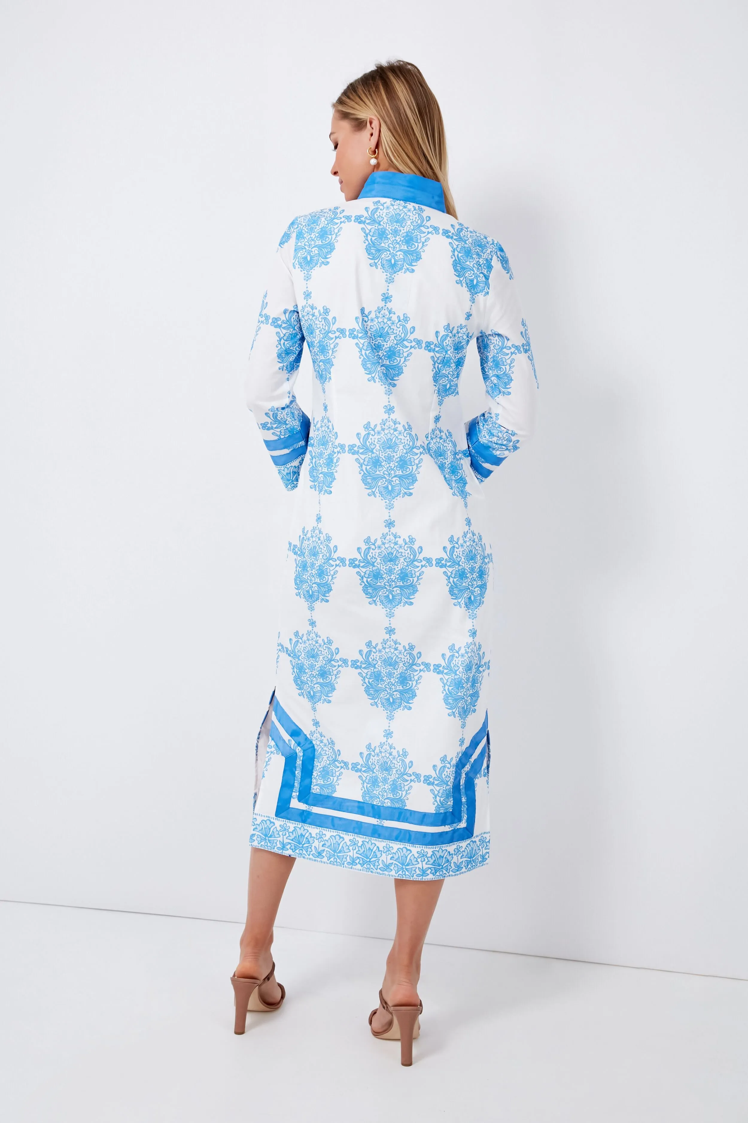 Painted Block Print Classic Tunic Midi Dress