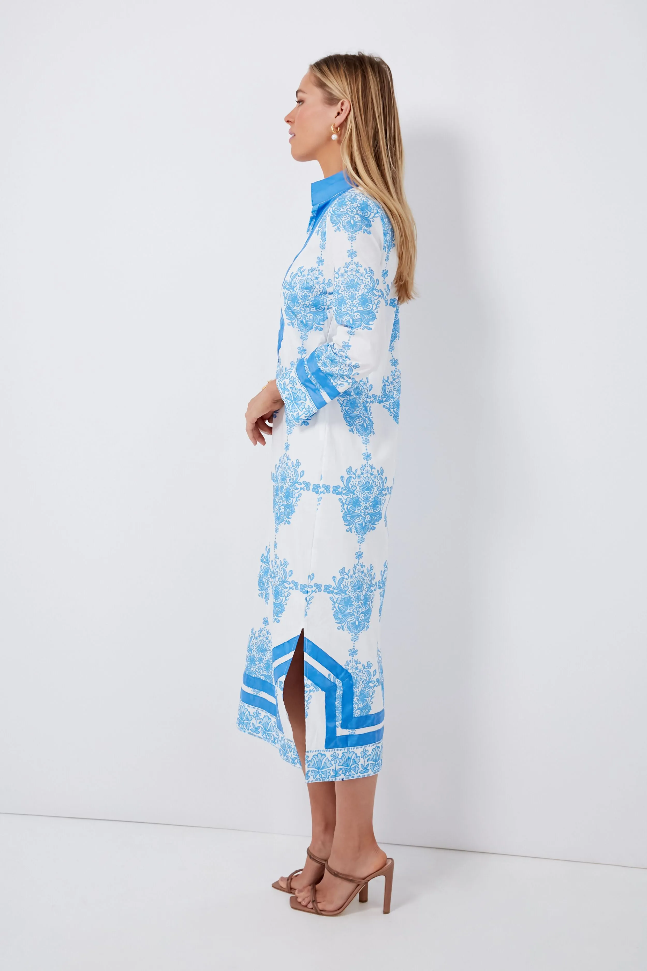 Painted Block Print Classic Tunic Midi Dress