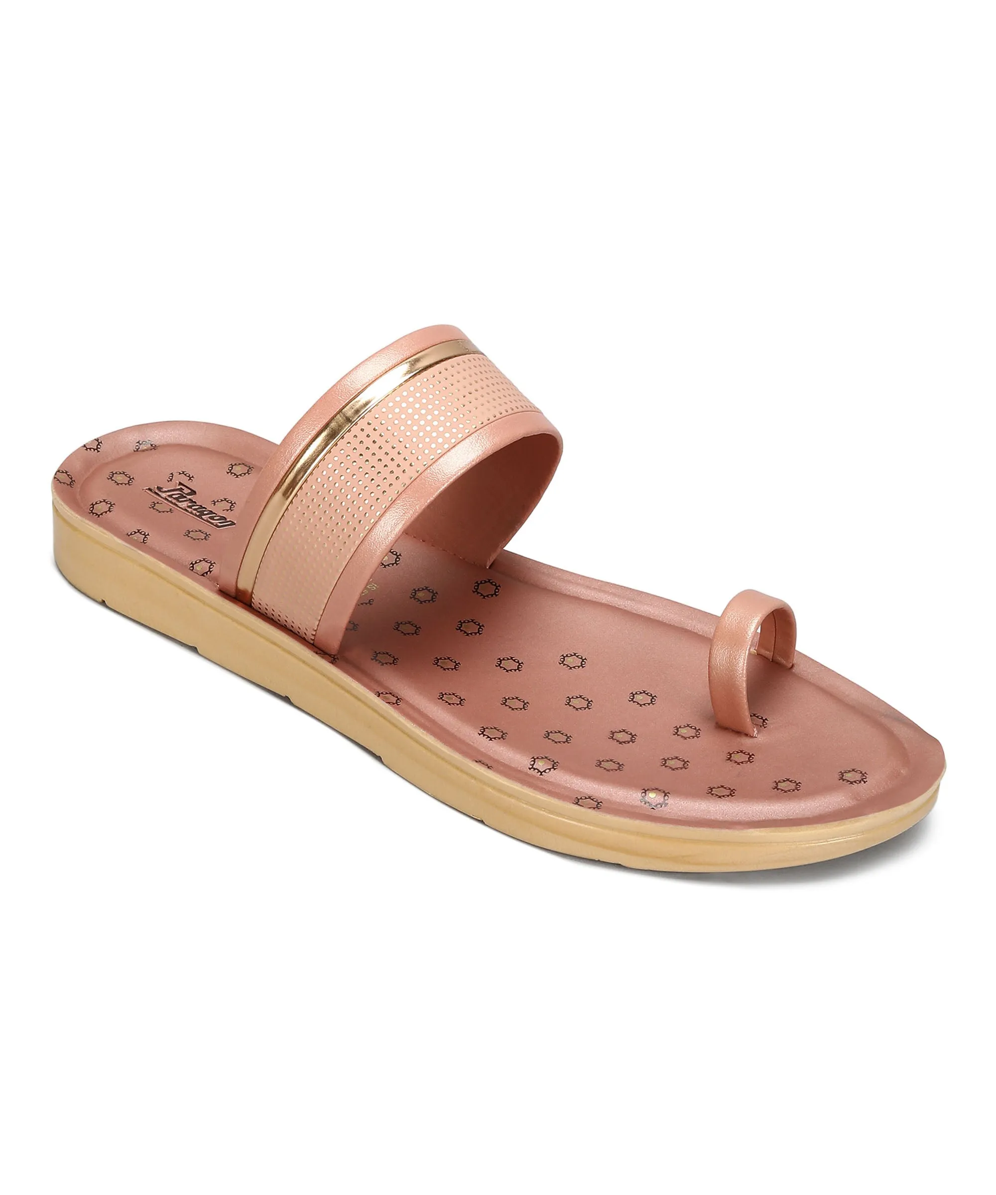 Paragon Women's Slip On Flat Pink Sandals | Durable Dailywear Sandals