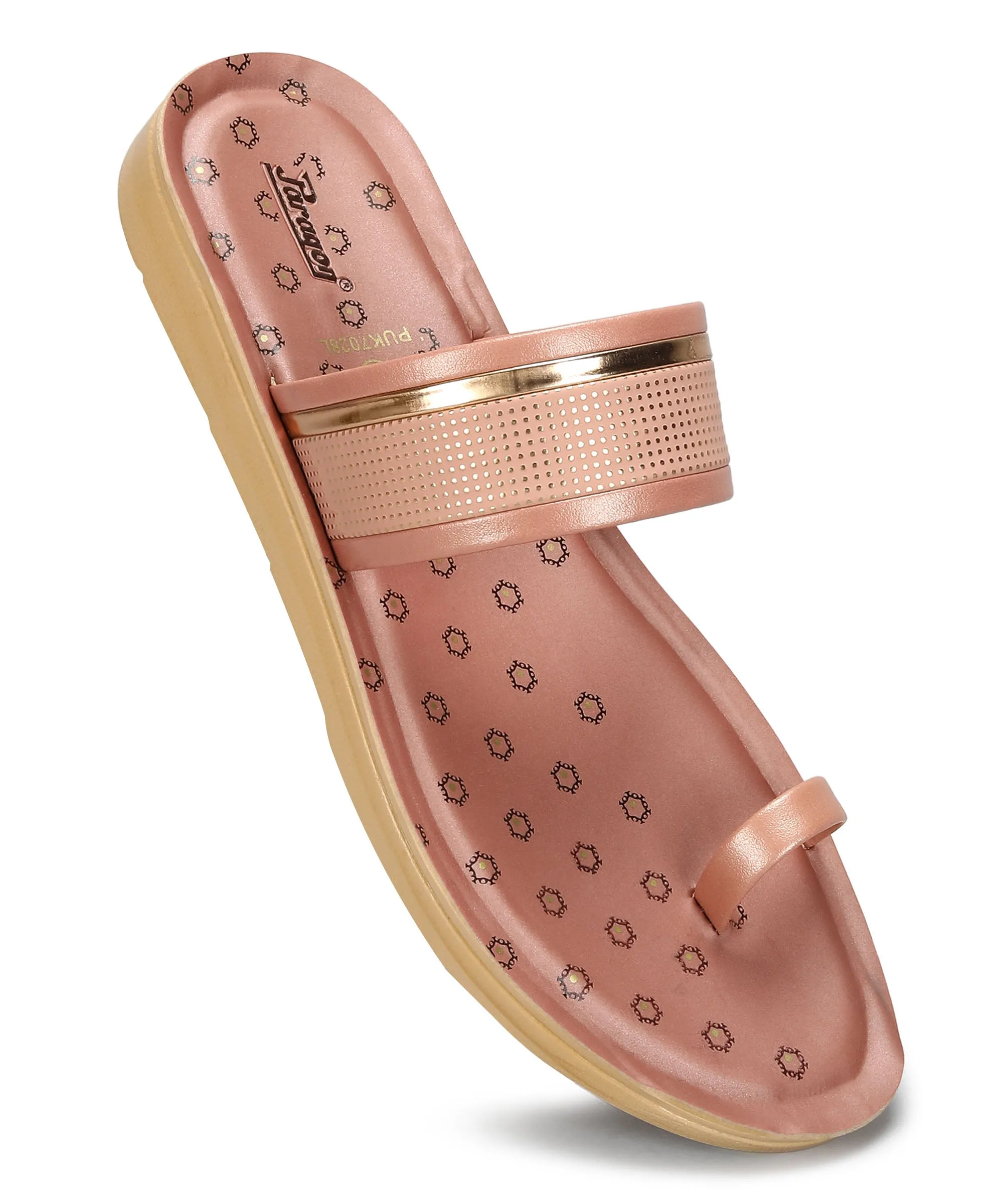 Paragon Women's Slip On Flat Pink Sandals | Durable Dailywear Sandals