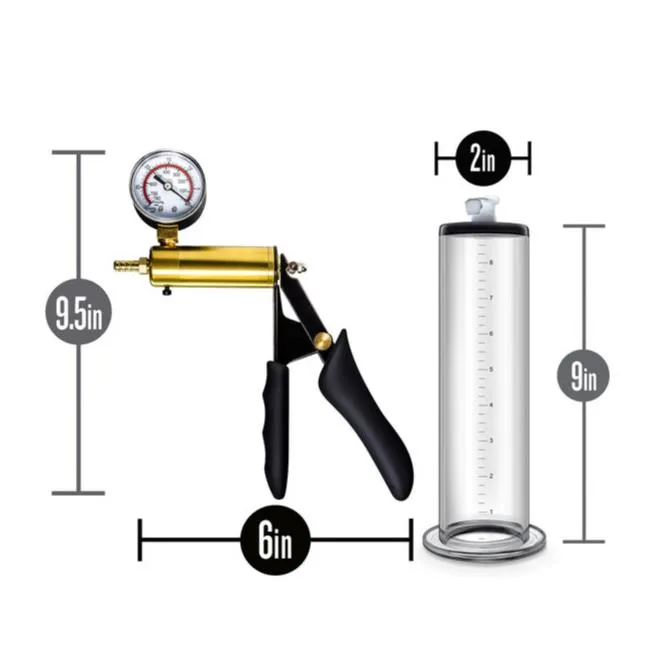 Performance VX6 Vacuum Penis Pump With Brass Pistol & Gauge