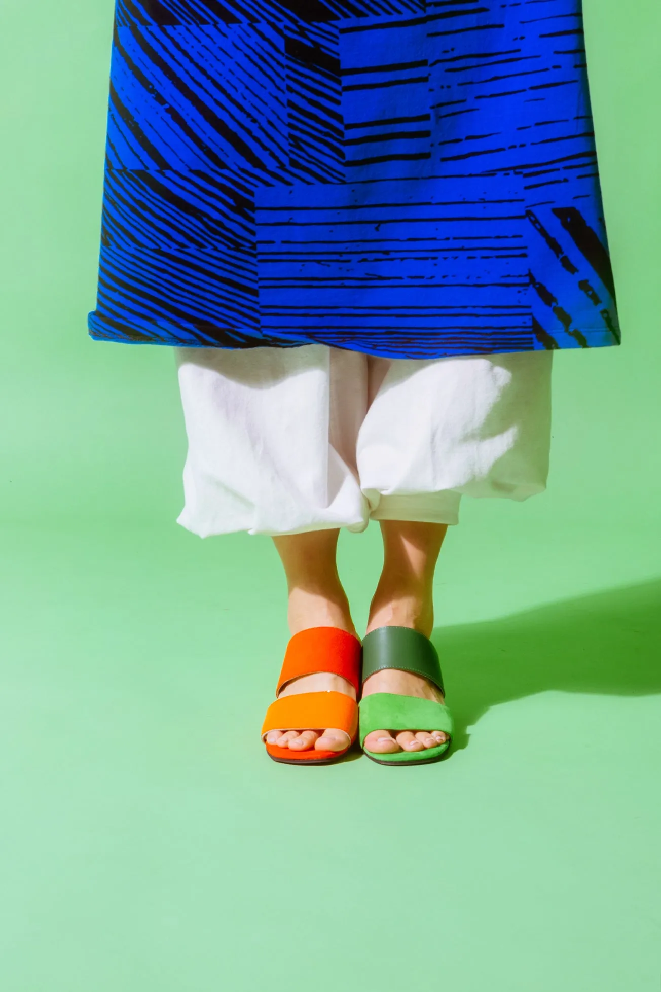 PERIDOT Green Suede & Leather Sandals