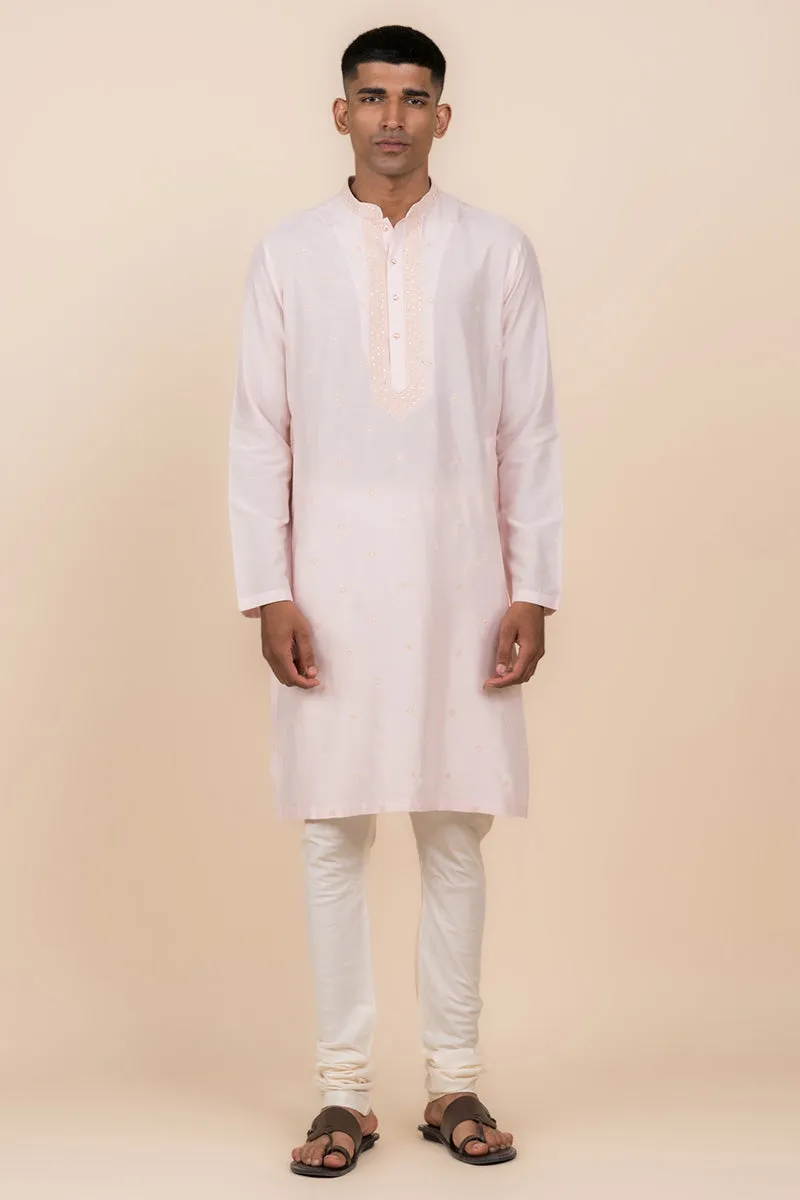 Pink All Over Butta Embroidered Kurta Set