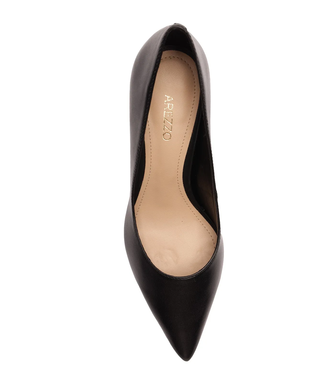 Pointed Toe Block Heel Black