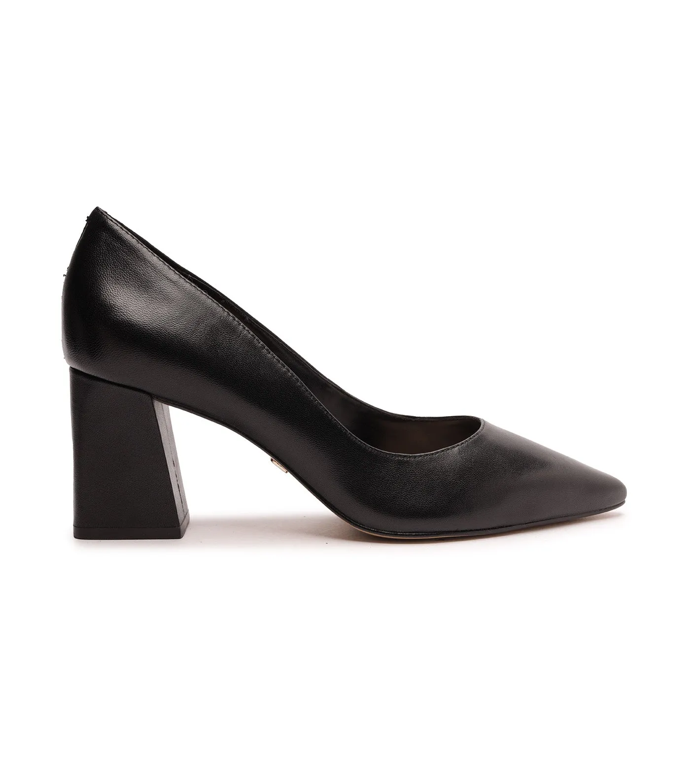 Pointed Toe Block Heel Black