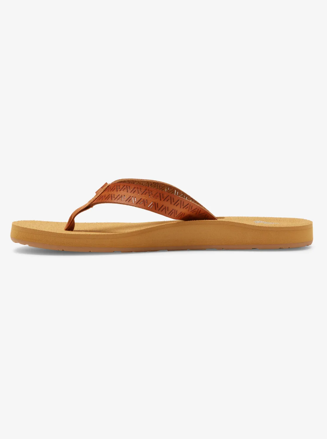 Porto Motif Flip-Flops - Tan