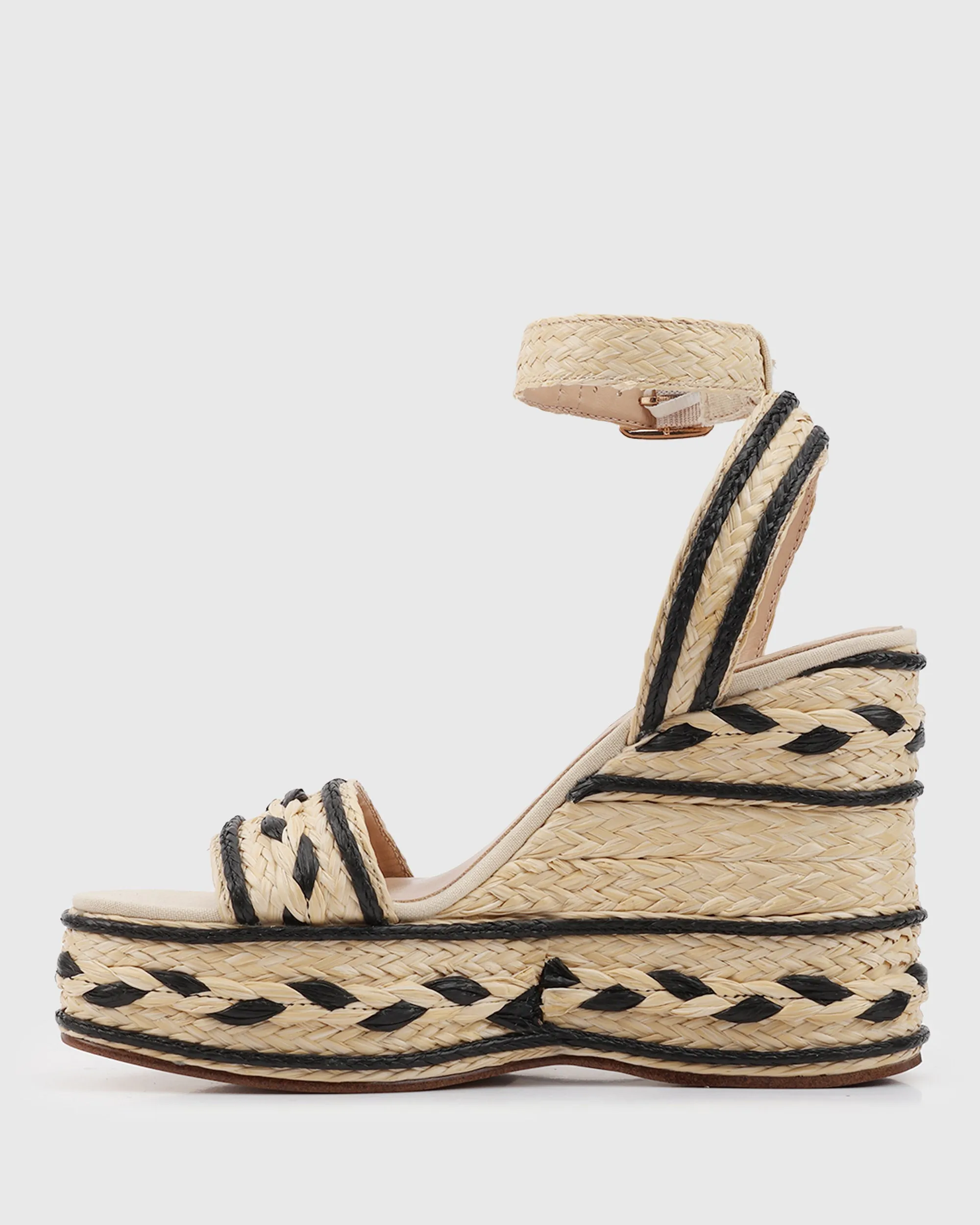 PRE-ORDER FLUR Raffia Platform Wedges