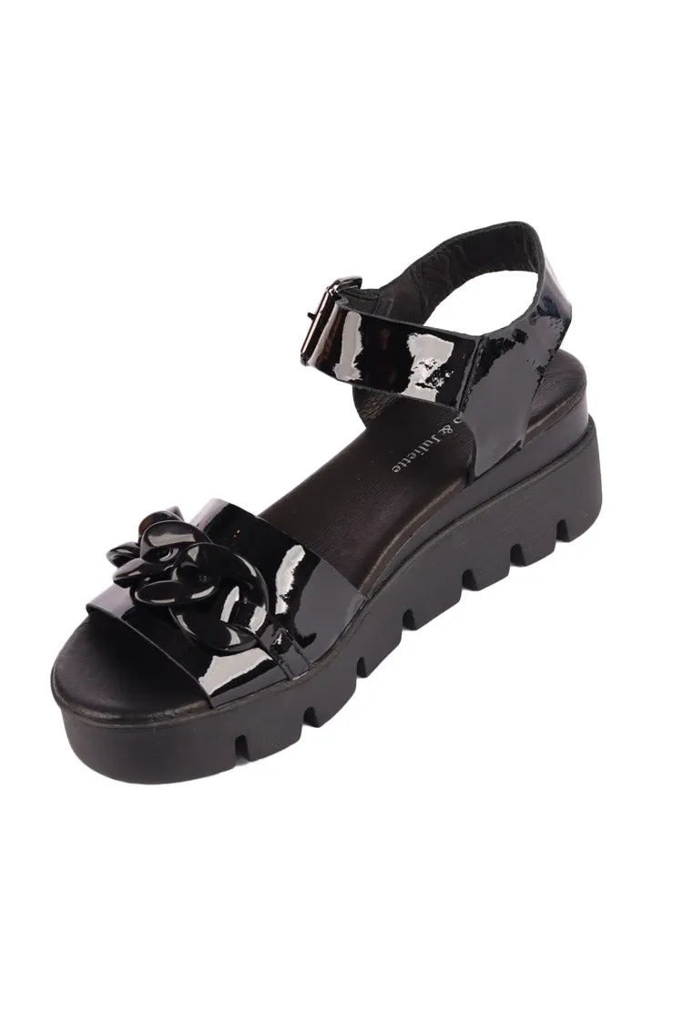 Racassy Chain Patent Leather Sandals | FINAL SALE