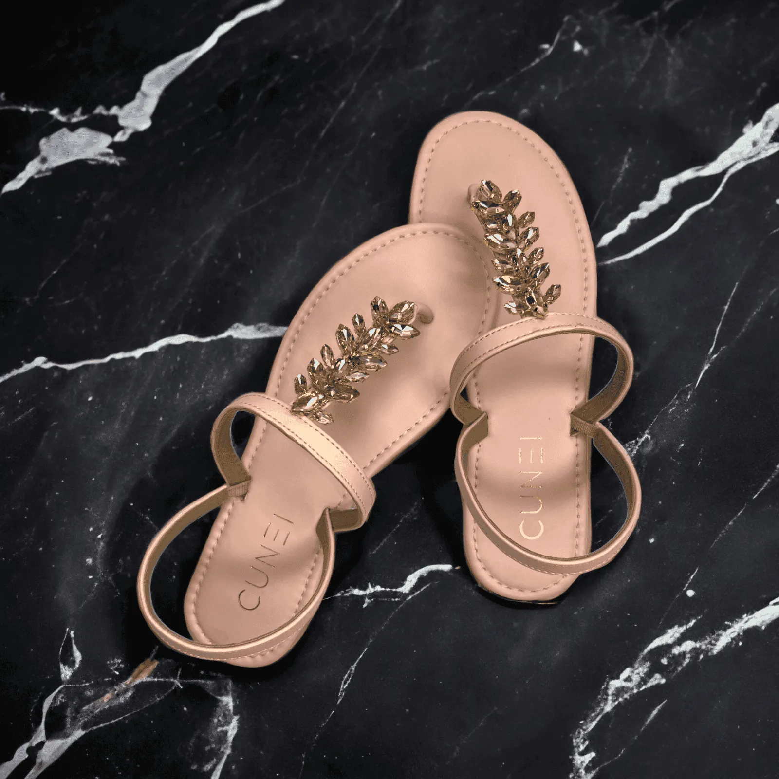 Rare Sparkle Pastel Pink T-strap Flats