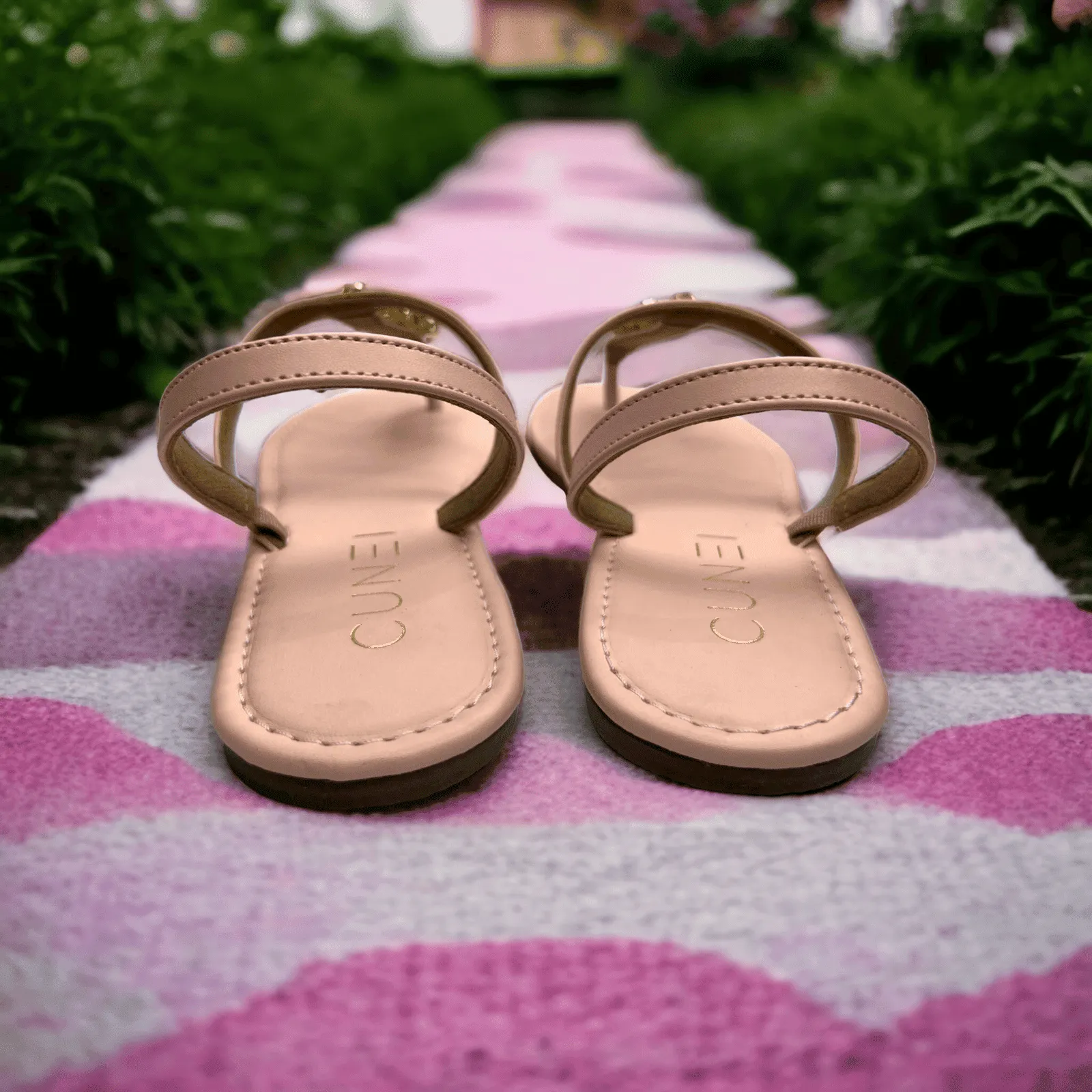 Rare Sparkle Pastel Pink T-strap Flats