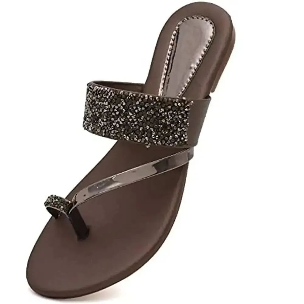 RJK Fashion Sandal for Women Girls (Brown)