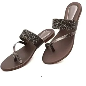 RJK Fashion Sandal for Women Girls (Brown)