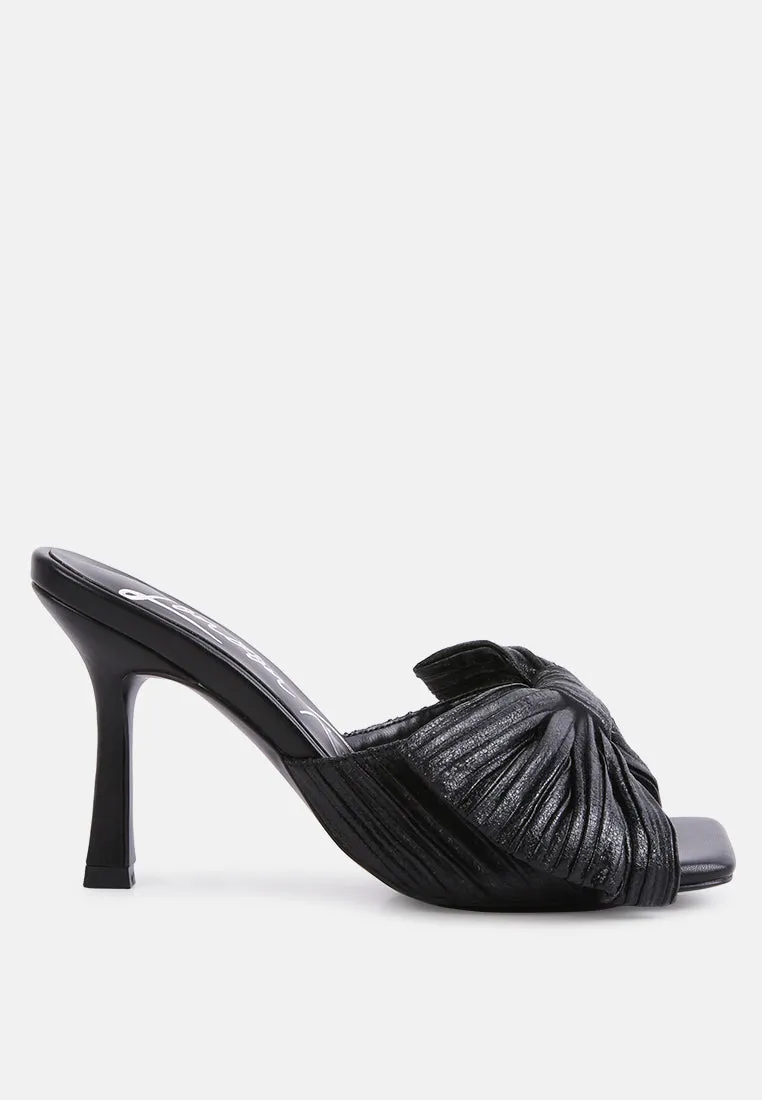 Satin Wonderbuz Heel Bow Slider