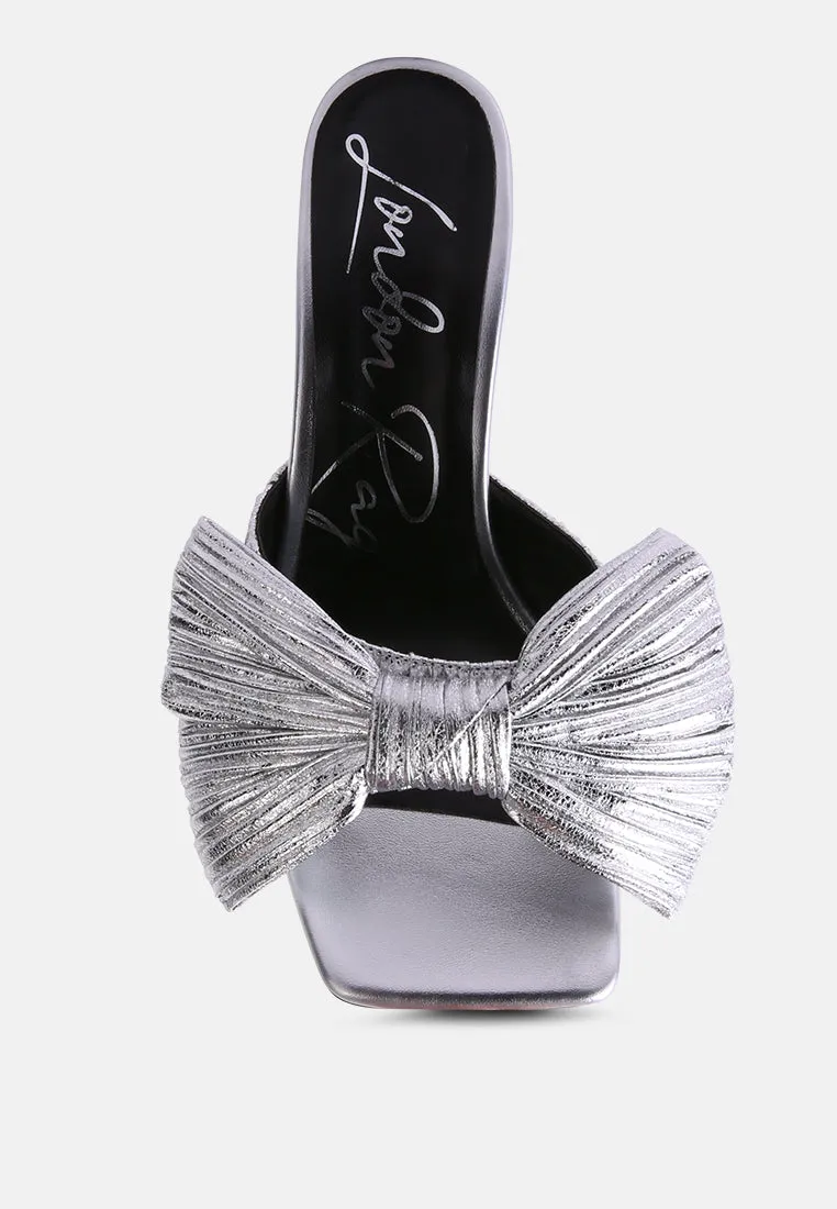 Satin Wonderbuz Heel Bow Slider