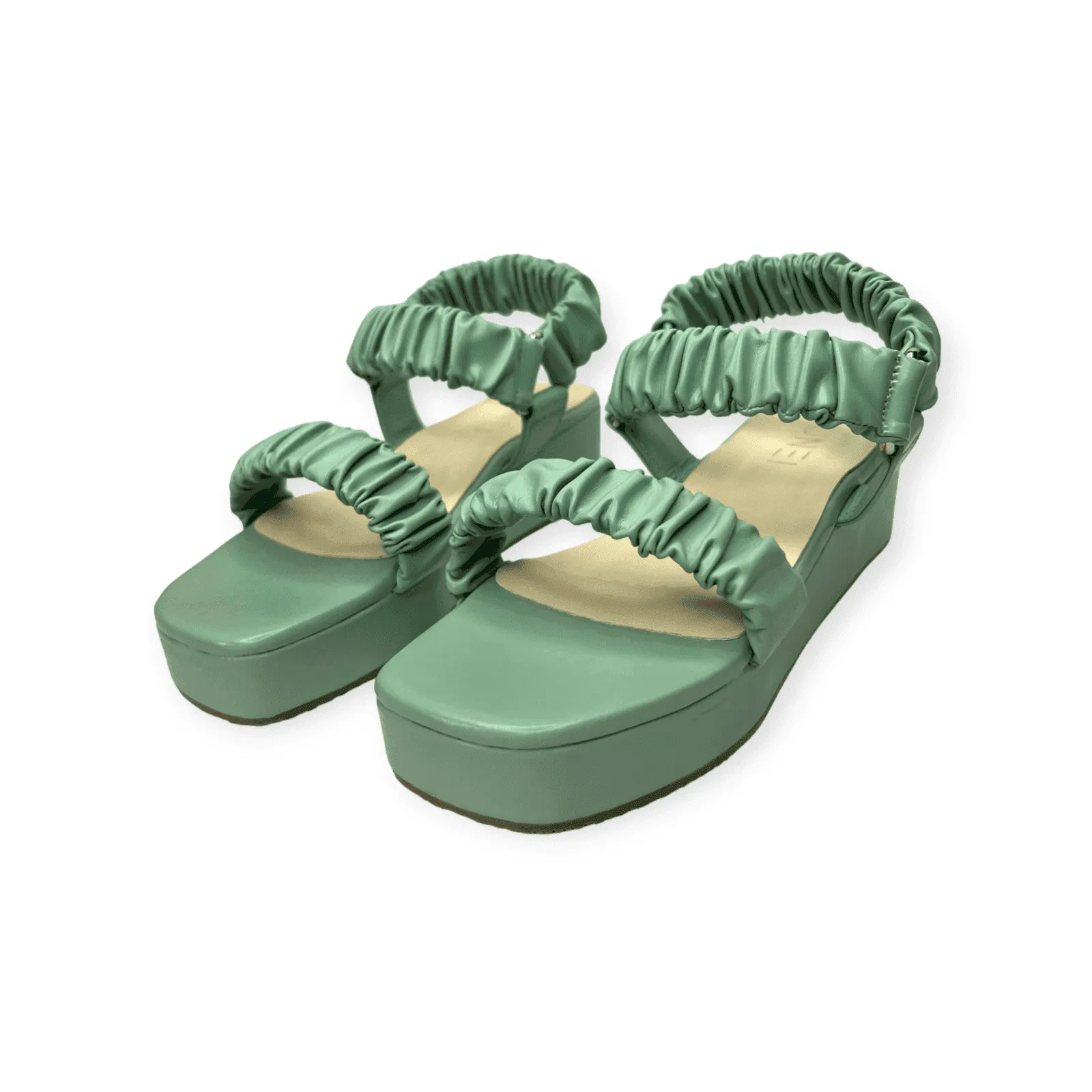 Sea Green Ruffled Wedges