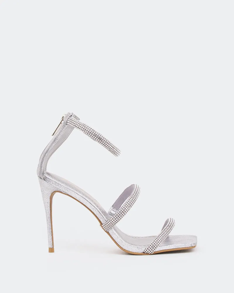 Shamari, Silver Leather/Cuir Argenté