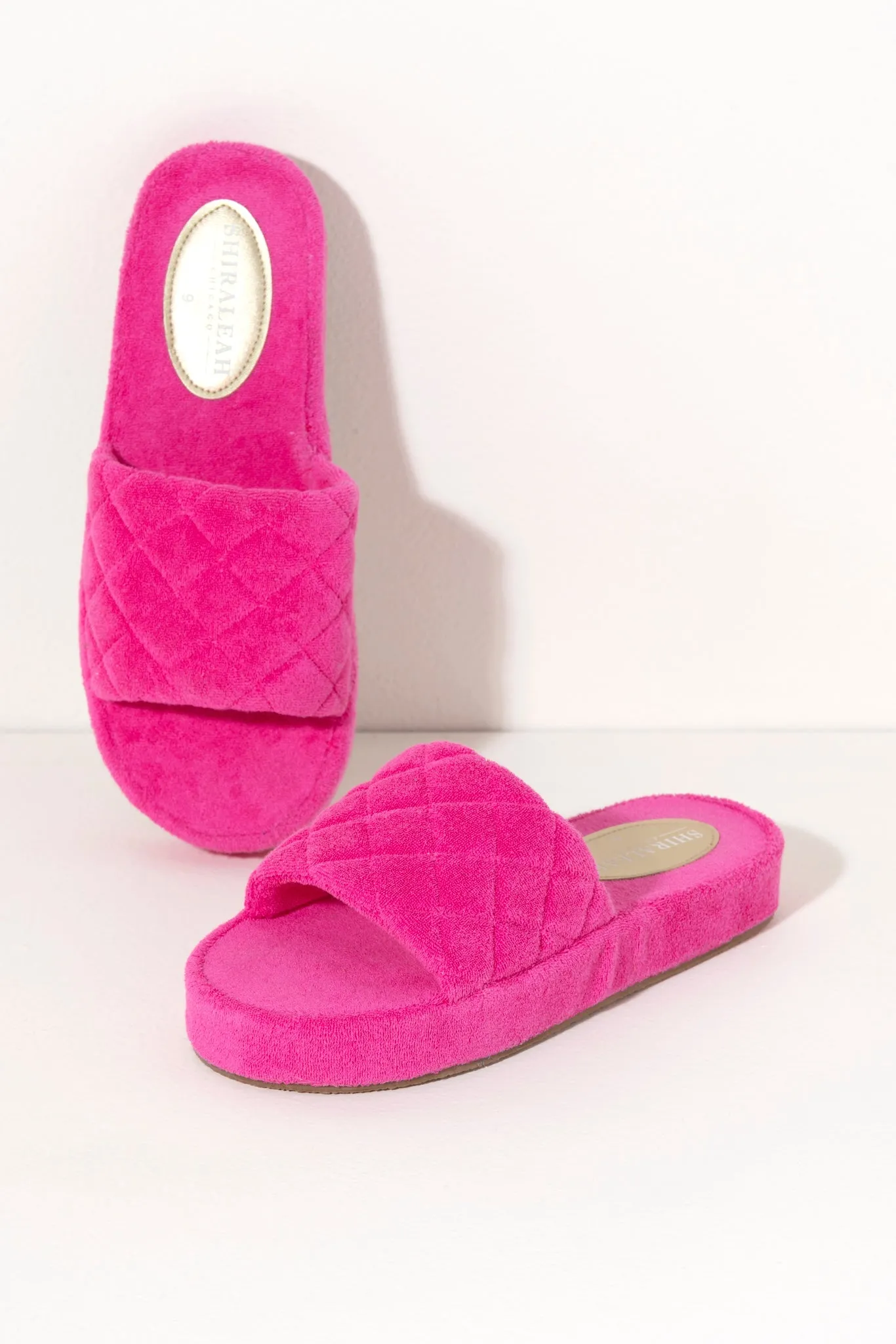 Shiraleah Sol Terry Pool Slides, Fuchsia - FINAL SALE ONLY