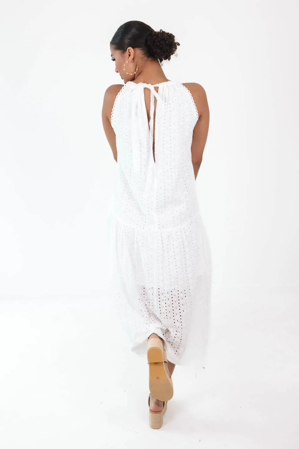 Simple Times Midi Dress - White