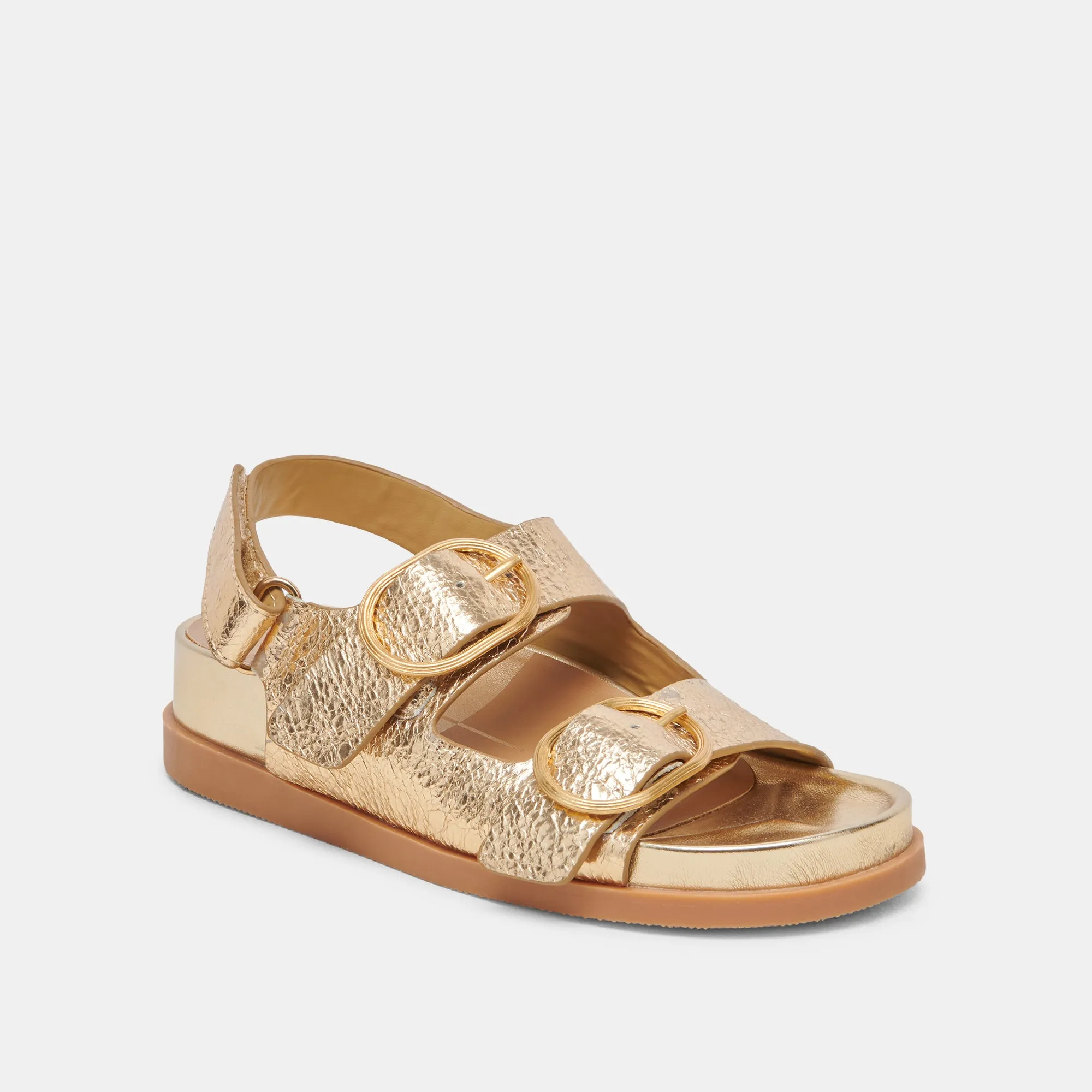 STARLA SANDALS GOLD DISTRESSED LEATHER