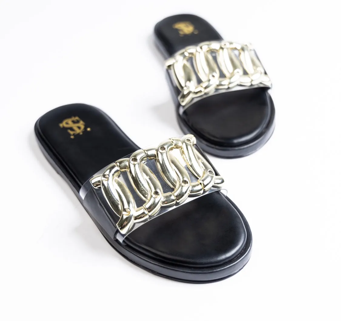 Stella Black Clipped Sliders