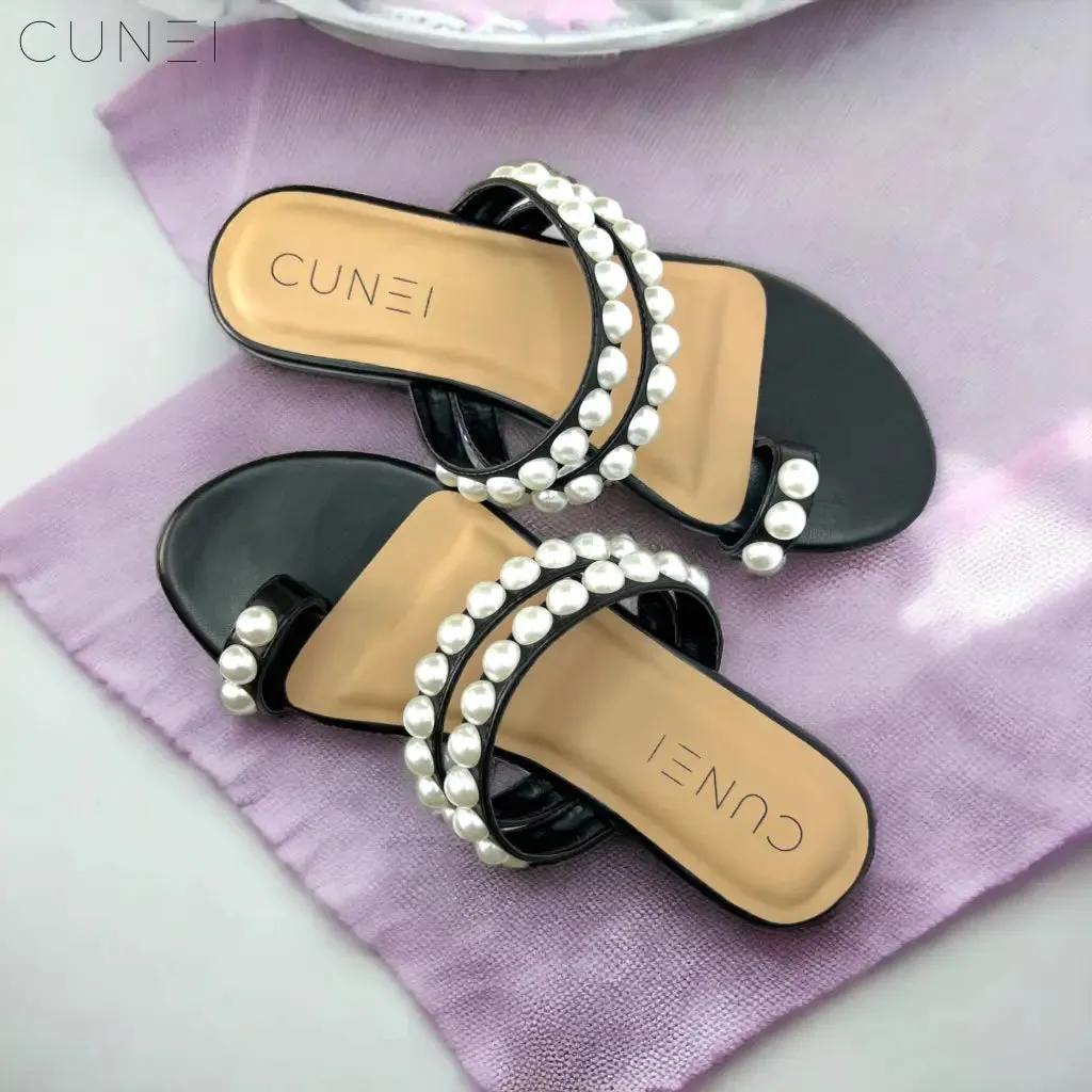 Tan Pearl Open Toe Sandals