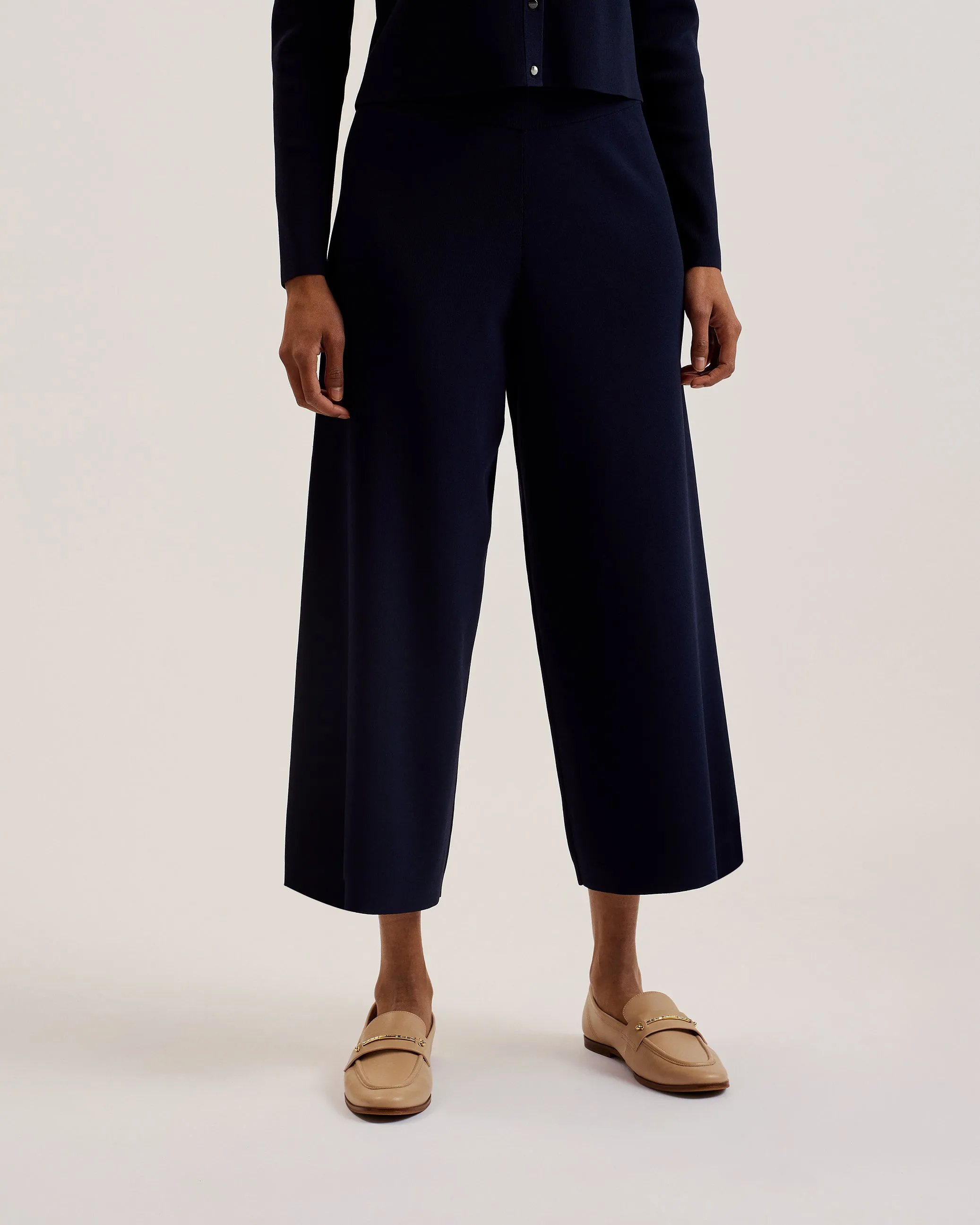 Tarlhaa Knitted Culotte Trouser Dk-Blue