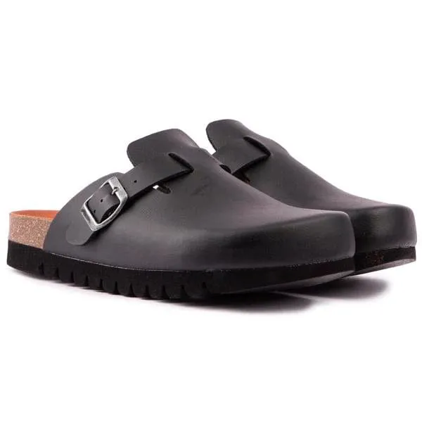 Taro Women's Footbed Vegan Sandals | Black