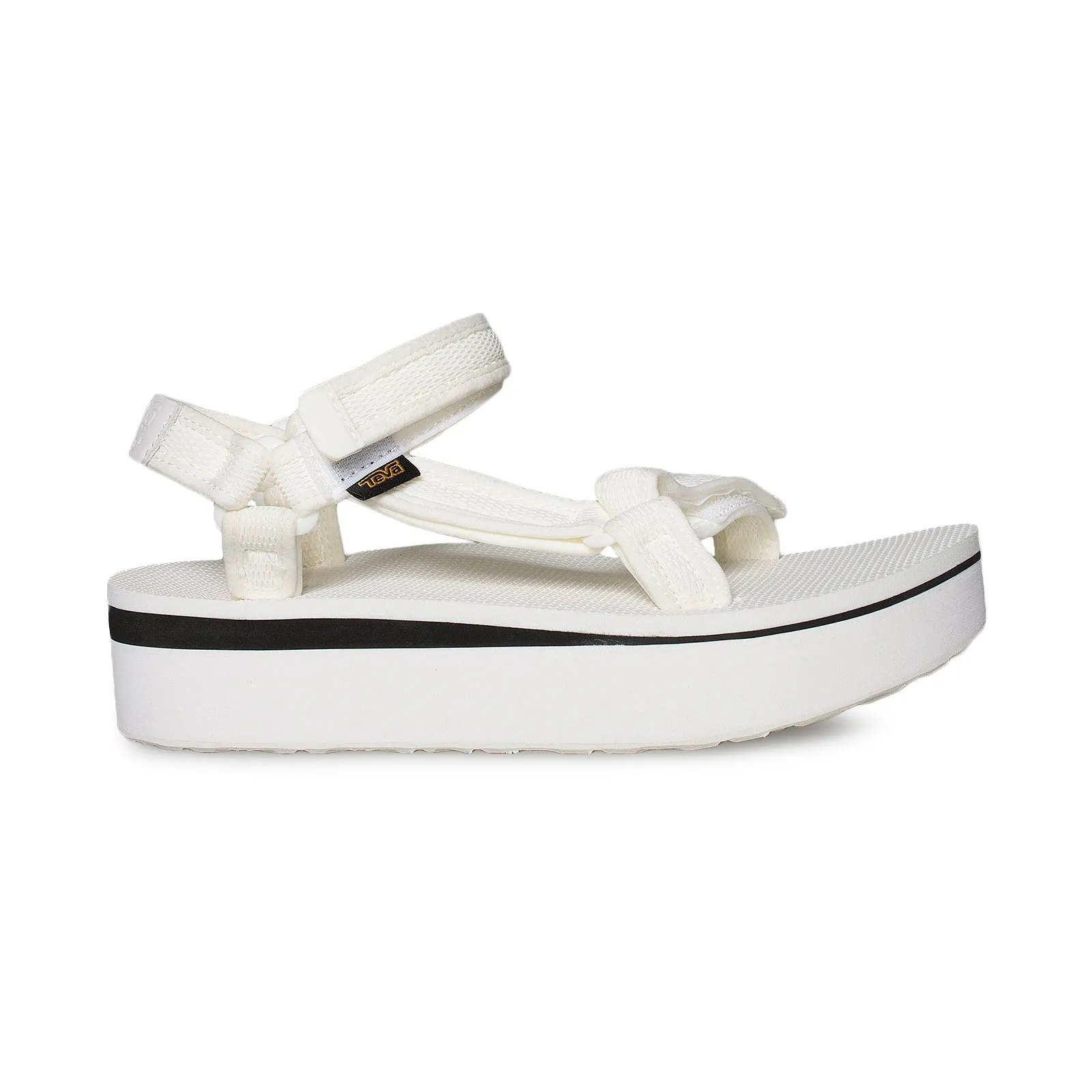 Teva Flatform Universal Mesh Print Bright White Sandals - Women's