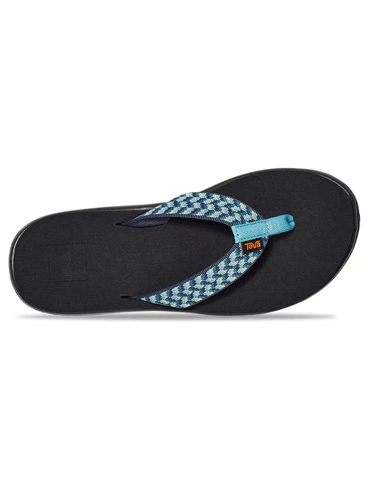 Teva Womens Voya Flip Paint Tracks Blue