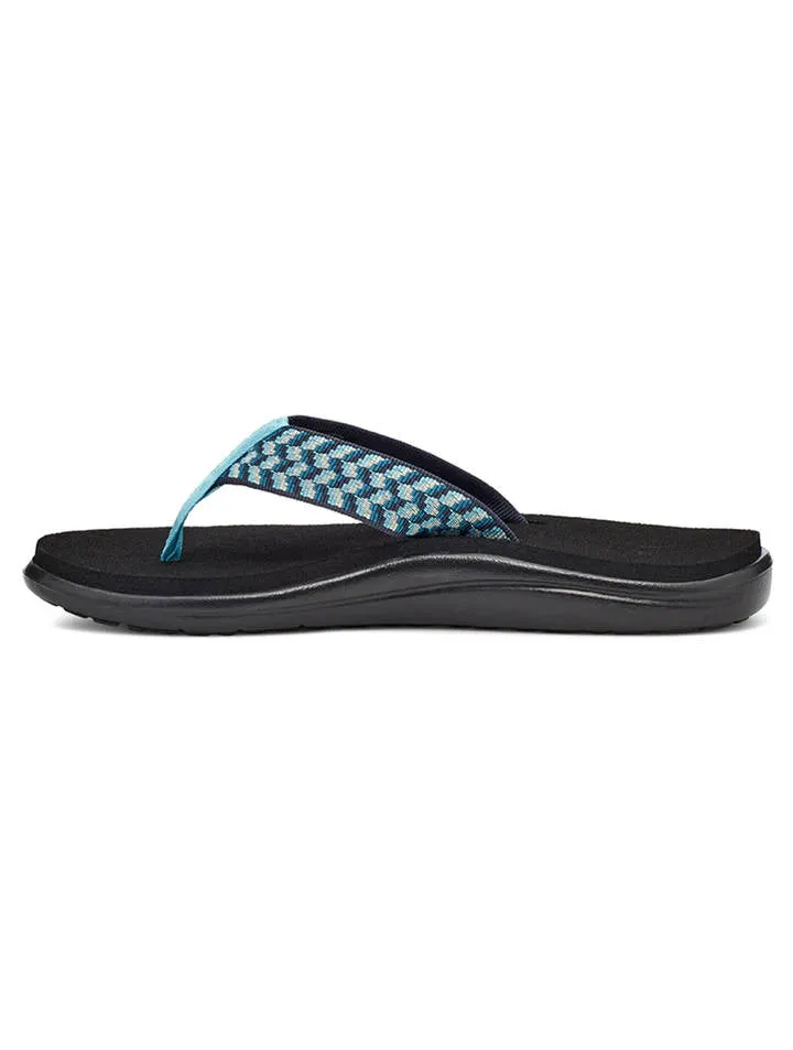 Teva Womens Voya Flip Paint Tracks Blue