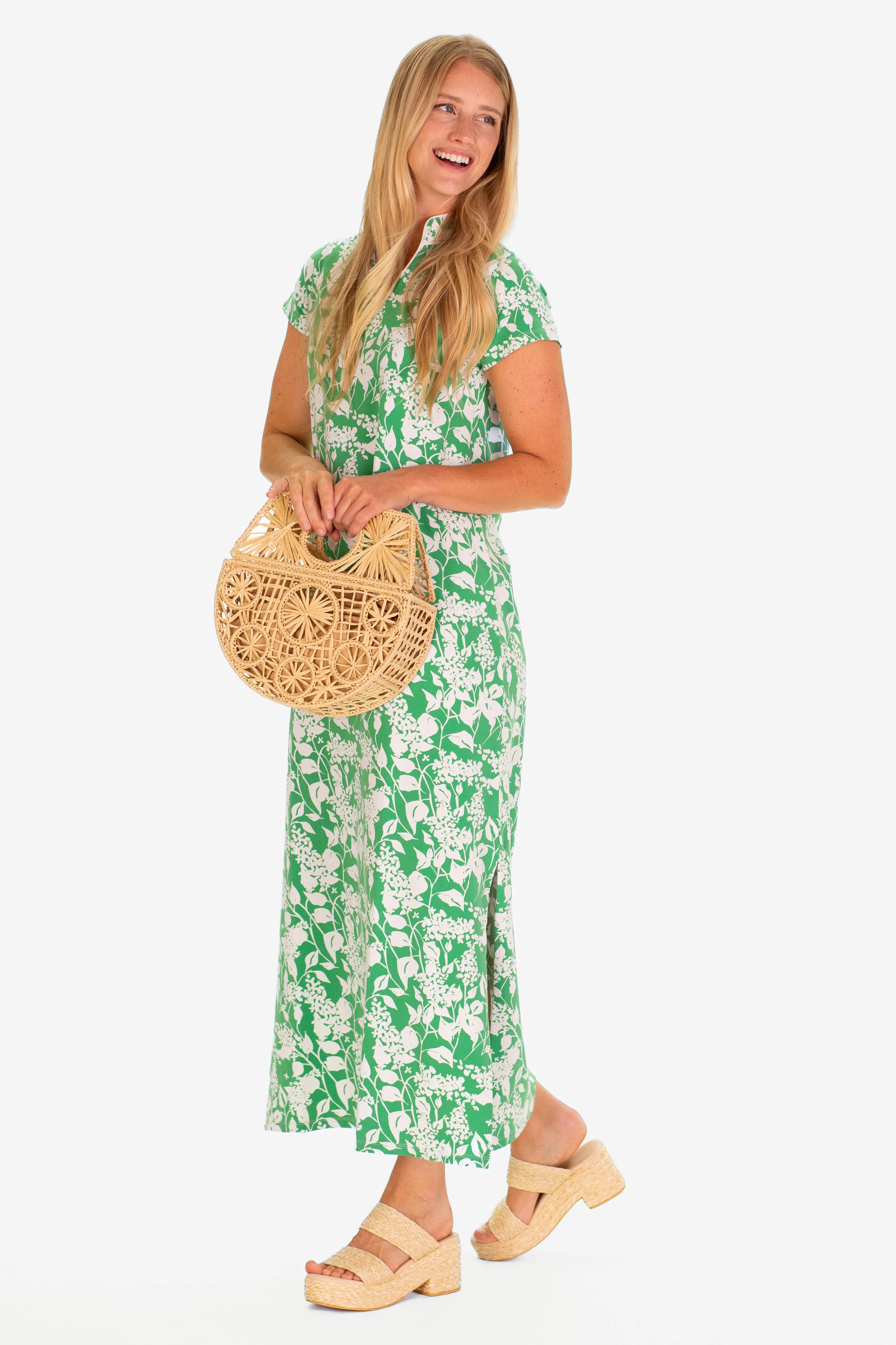 The Gaia Maxi Dress in Green Garden