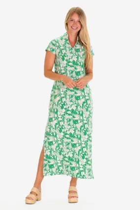 The Gaia Maxi Dress in Green Garden