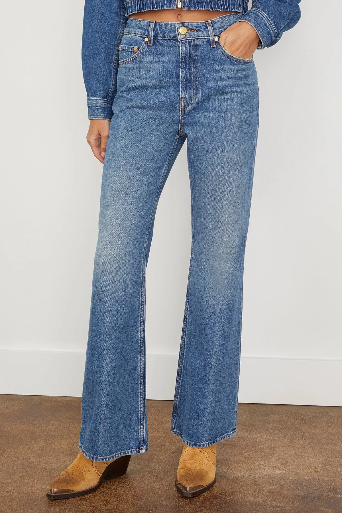 The Martine Jean in Danube Medium Indigo Wash