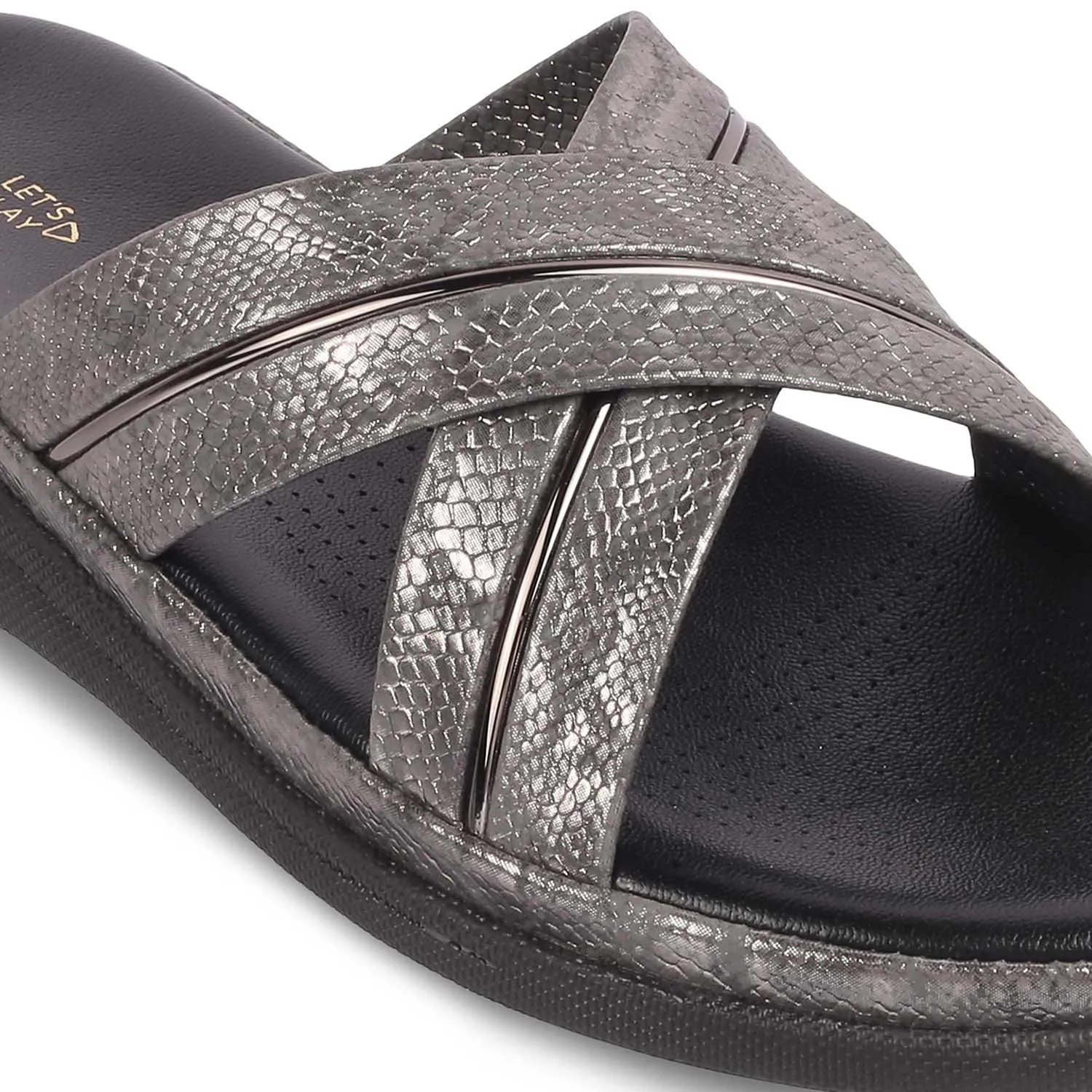 The Slide Black Women's Casual Flats Tresmode