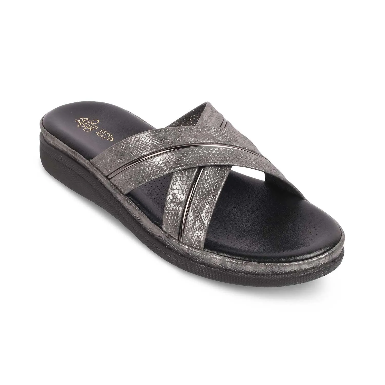 The Slide Black Women's Casual Flats Tresmode