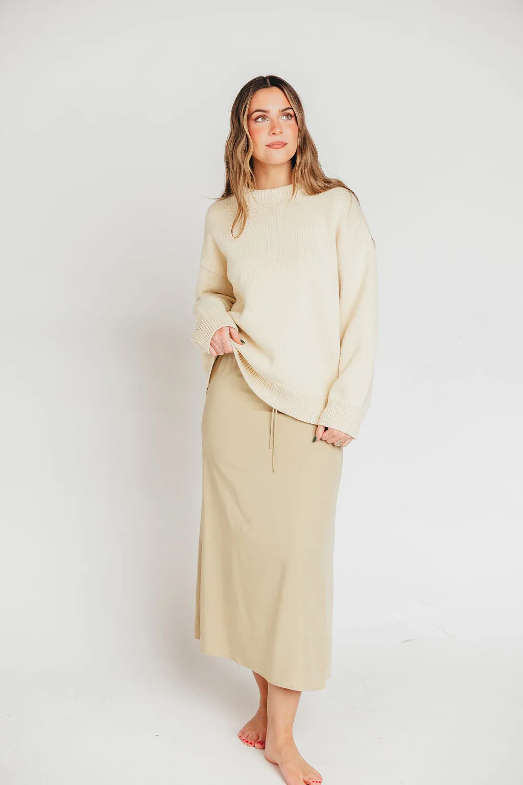 The Talia Maxi Skirt in Khaki